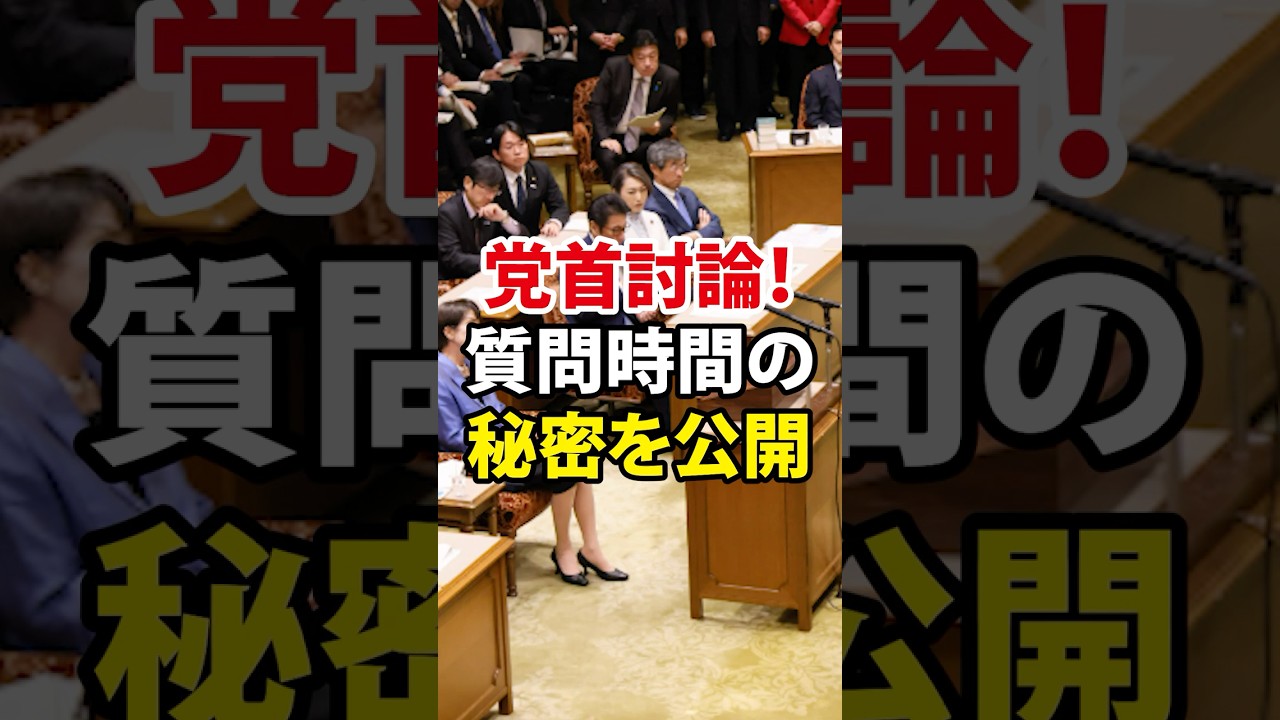 【短い？長い？討論時間のルールを解説】#国会#党首討論