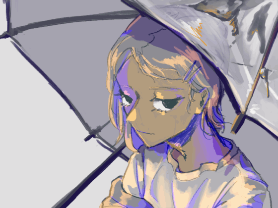 配信オーバーレイ用瞬きイラスト