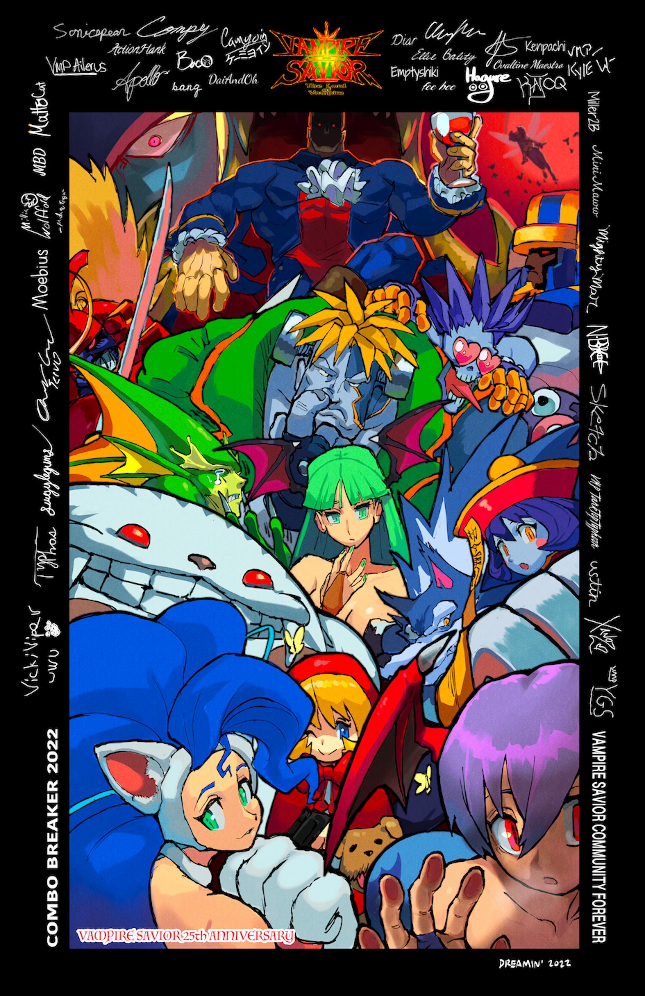 Combo Breaker 2022 Vampire Savior Poster combo-breaker-2022-vampire-savior-poster