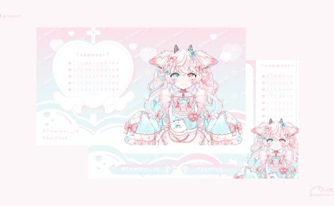 【企画】魔法少女×ハート×パステル(pink×blue)