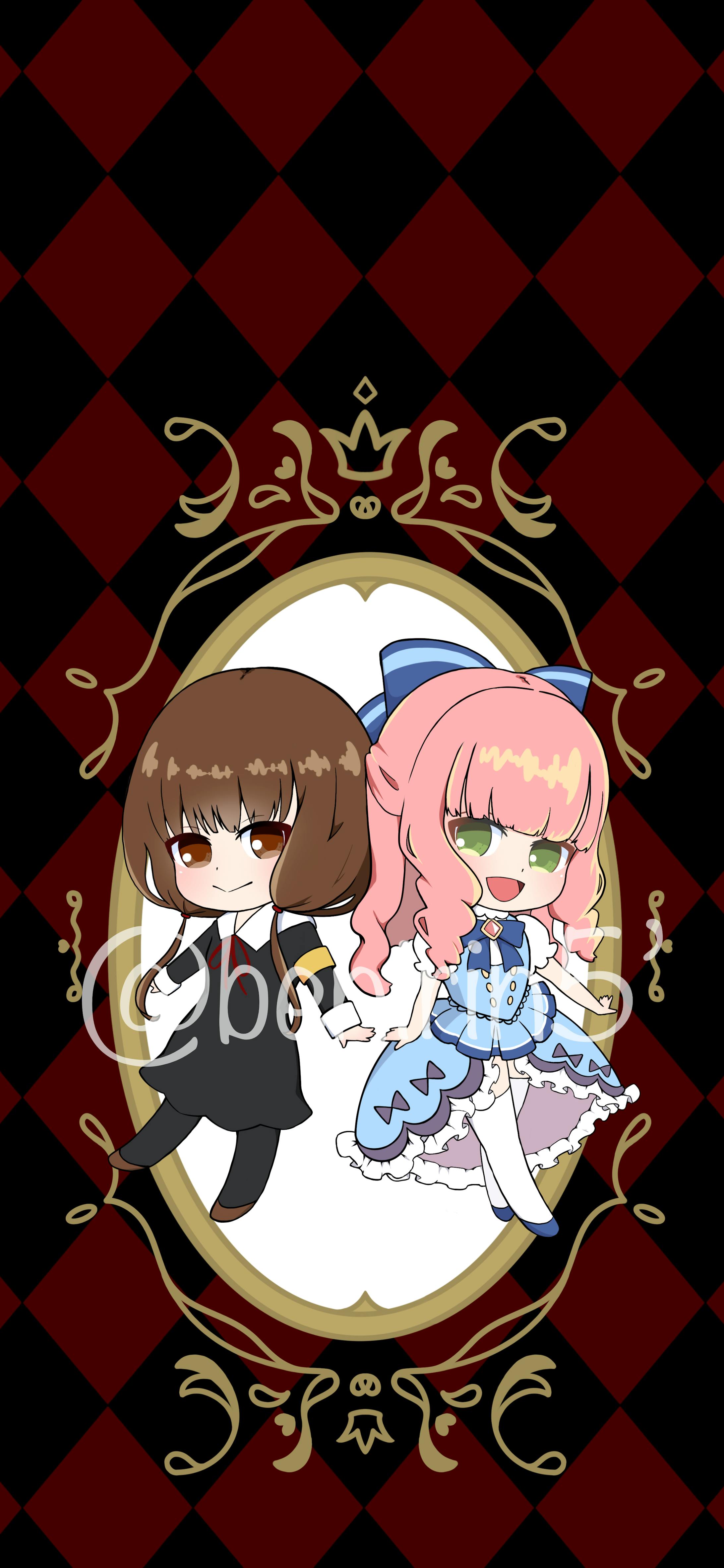 みこ＆グネ（スマホ壁紙用）-1