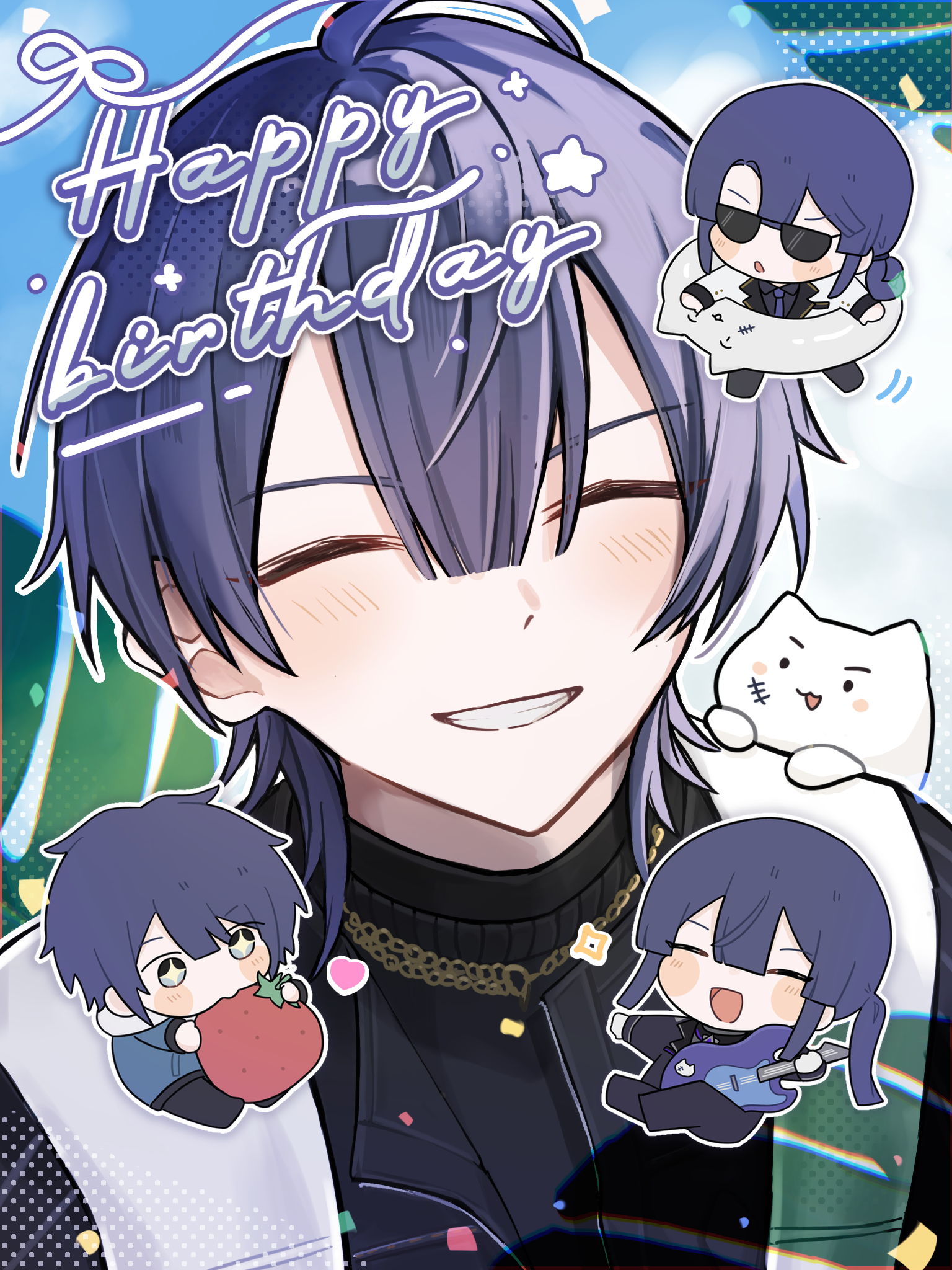 長尾景2025誕生日イラスト