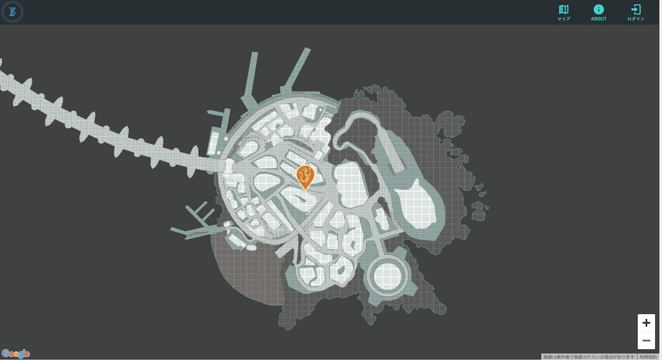 ▲ マップのテクスチャを変えて仮組みしてみたプロトタイプ。メニューからもコンテンツが本当にマップしかないのがわかる。 ▲ マップのテクスチャを変えて仮組みしてみたプロトタイプ。メニューからもコンテンツが本当にマップしかないのがわかる。