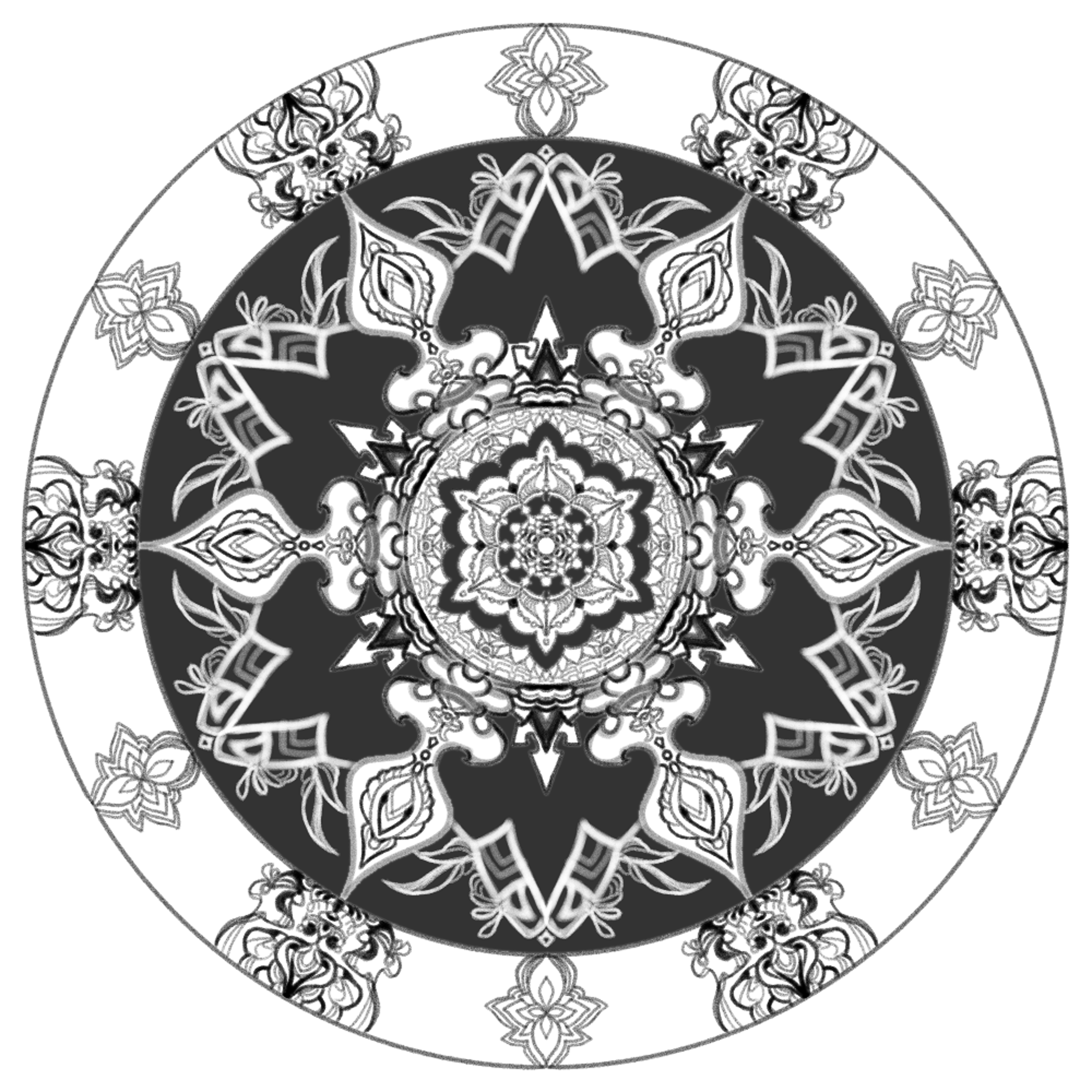 対称定規紋様 対称定規紋様