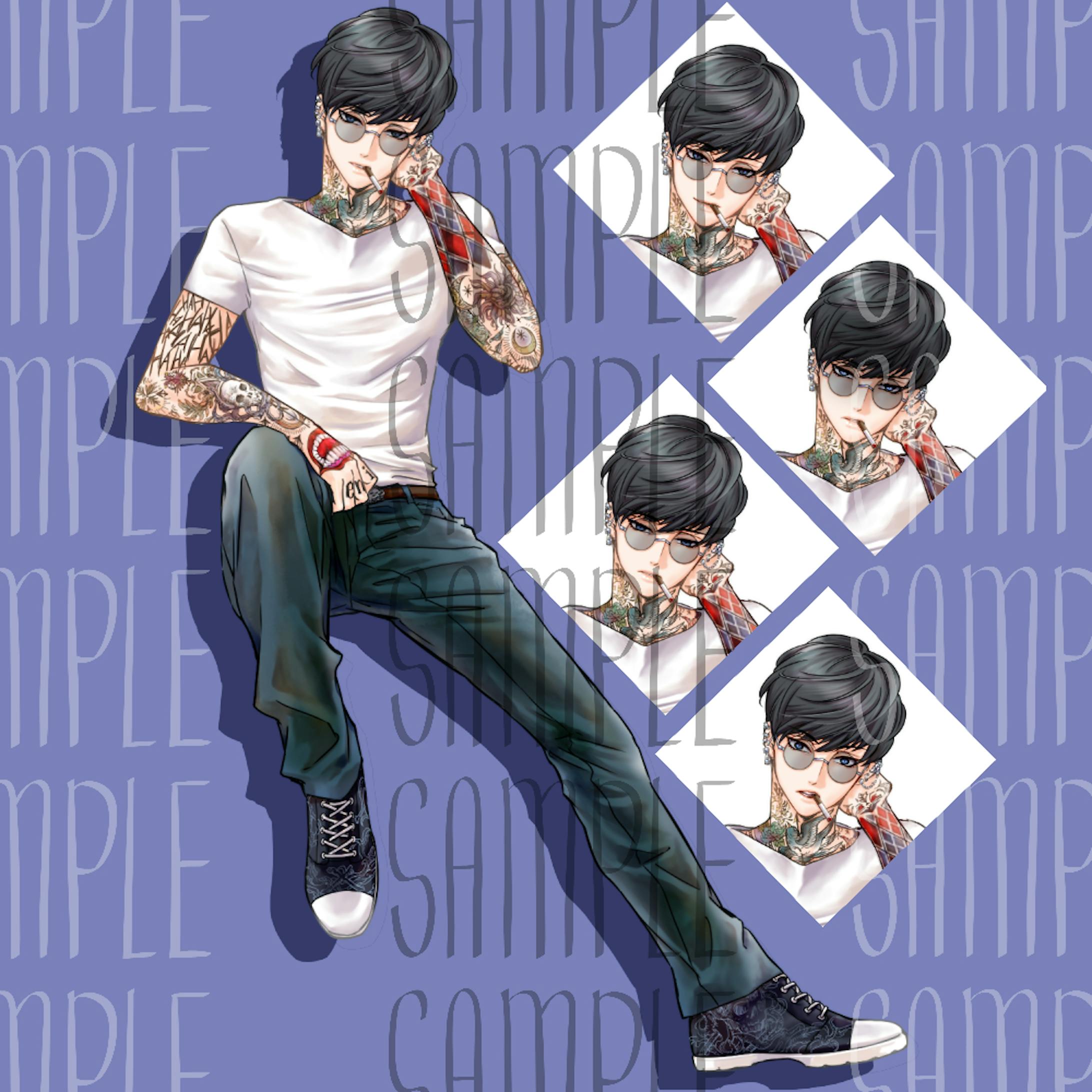 Trpg立ち絵 彫り師 差分4種 ポーズ案5種 Trpg立ち絵 彫り師 差分4種 ポーズ案5種