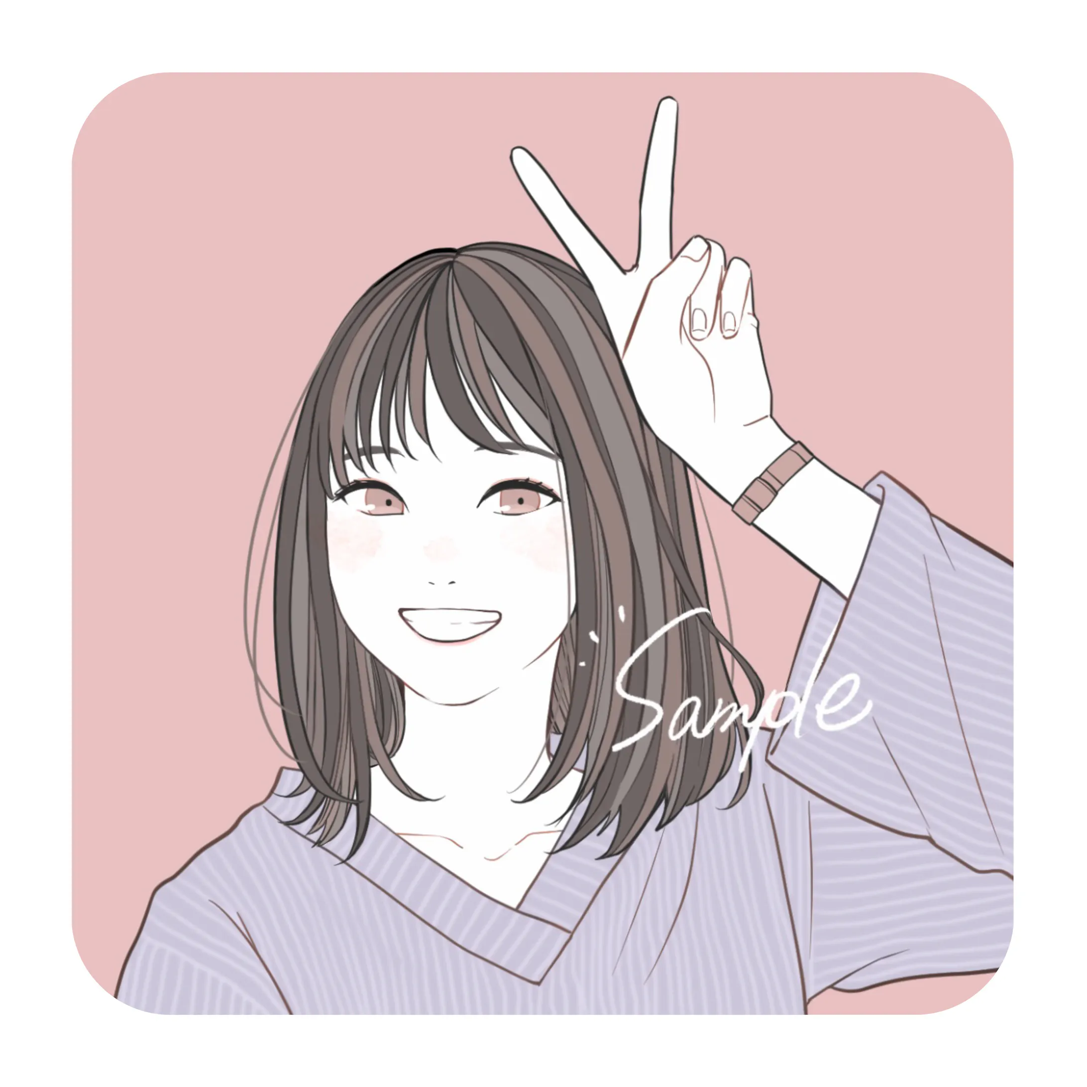 似顔絵 シンプルテイスト