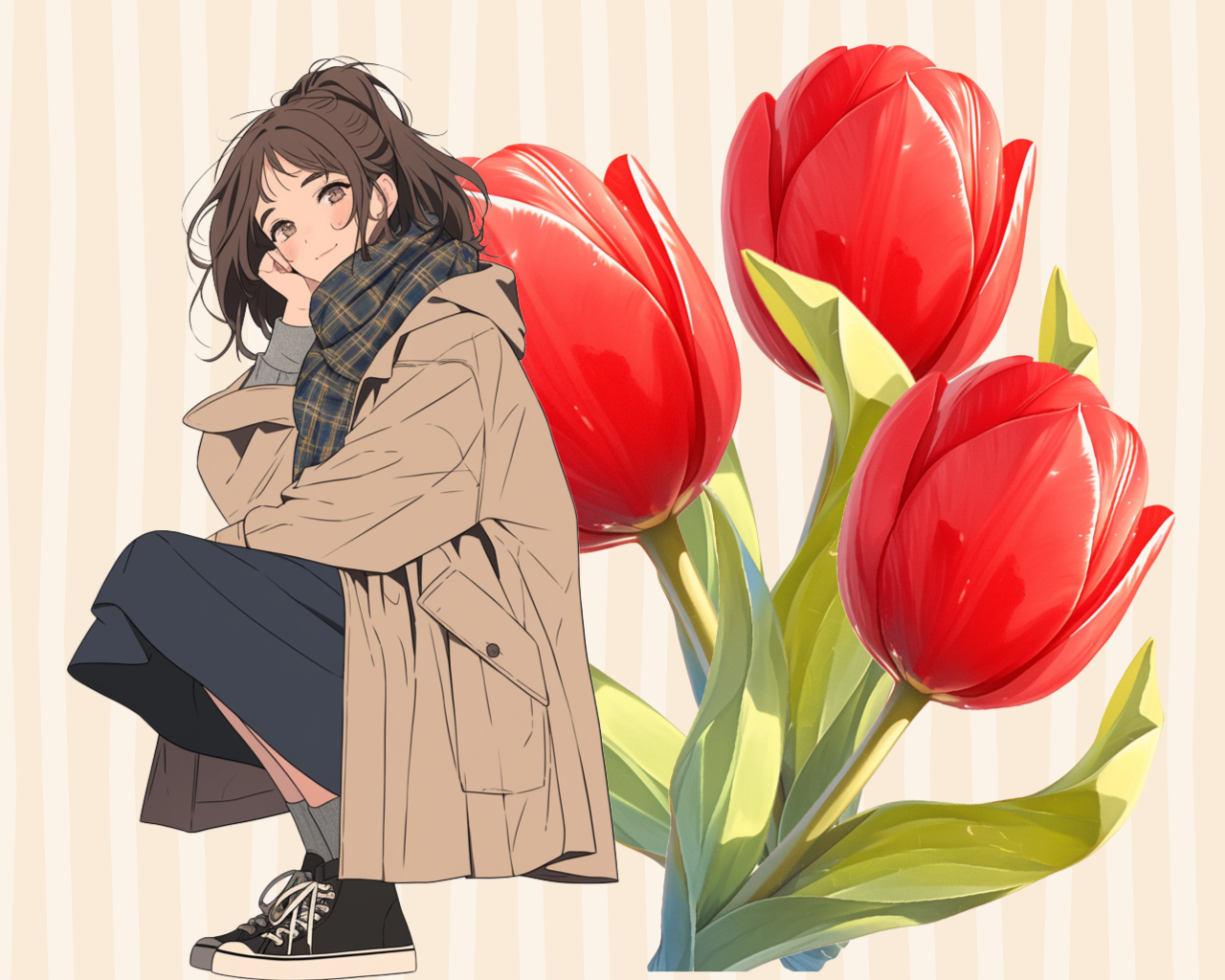 コートを着た女の子-1