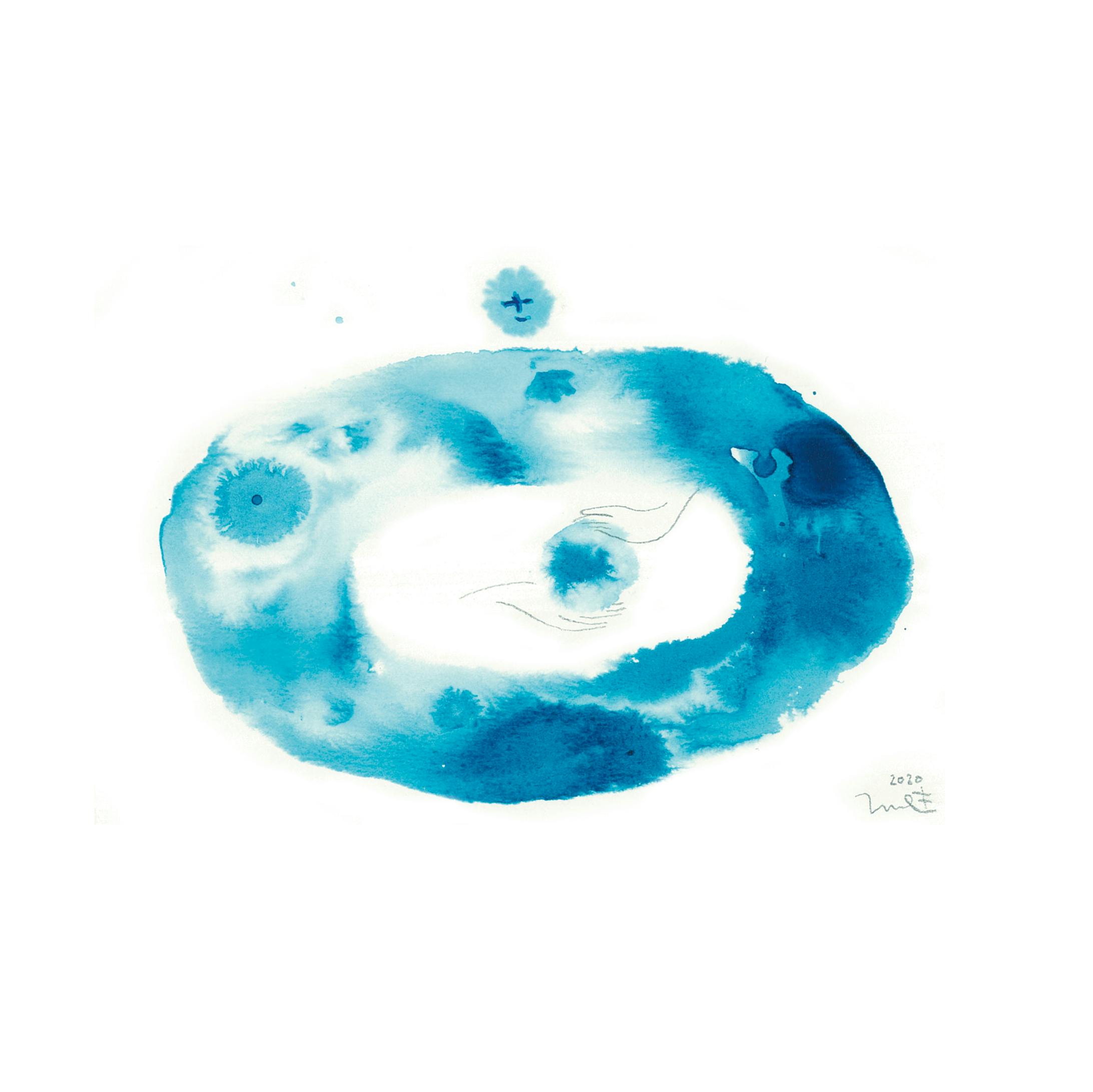 藍色の水彩画-4