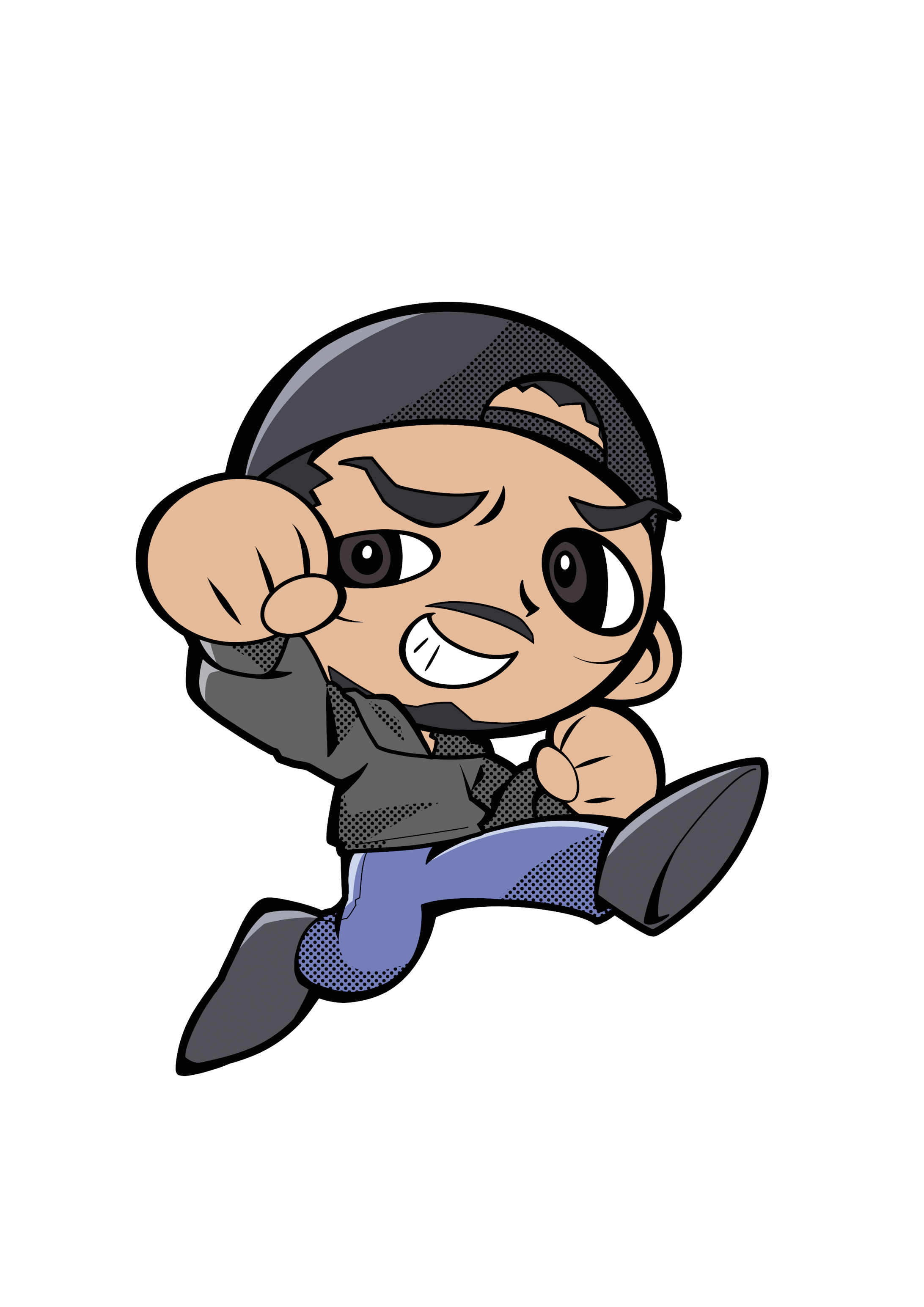 ツイキャス配信者 三杯目ひかる様 企画用SDイラスト制作/ステッカーデザイン-1