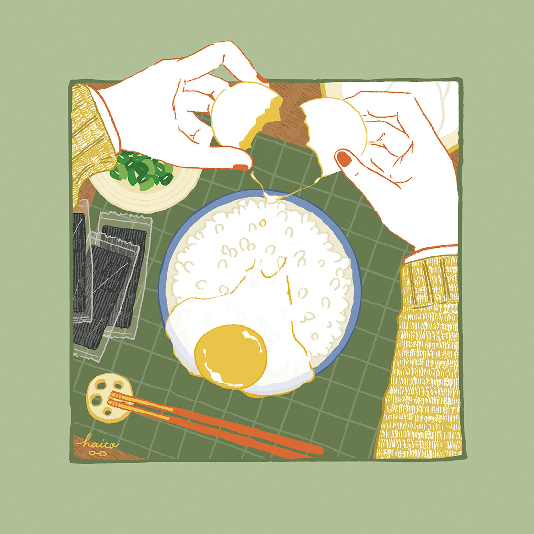 【イラスト】卵かけご飯の悲劇-4