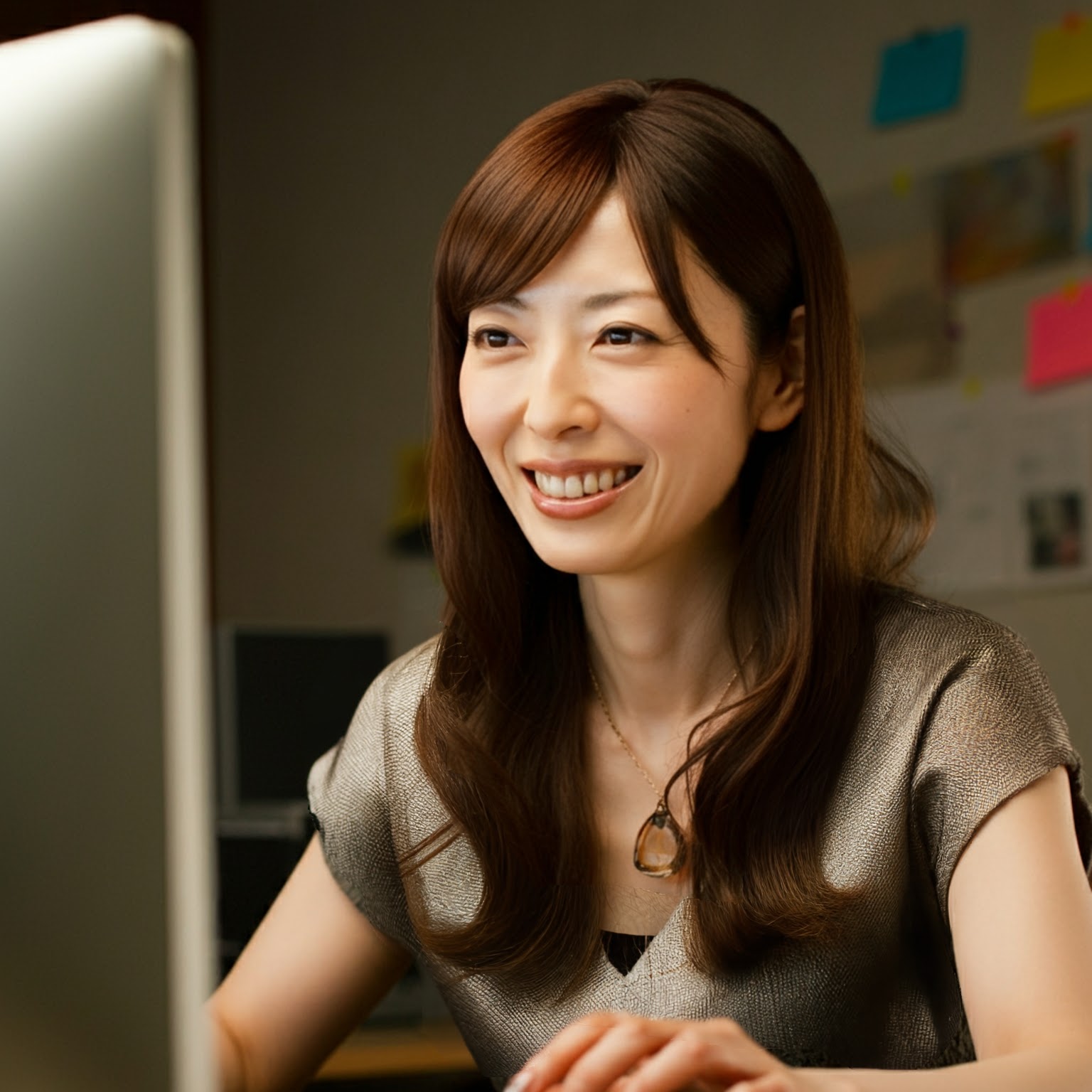 パソコンを使う女性-1