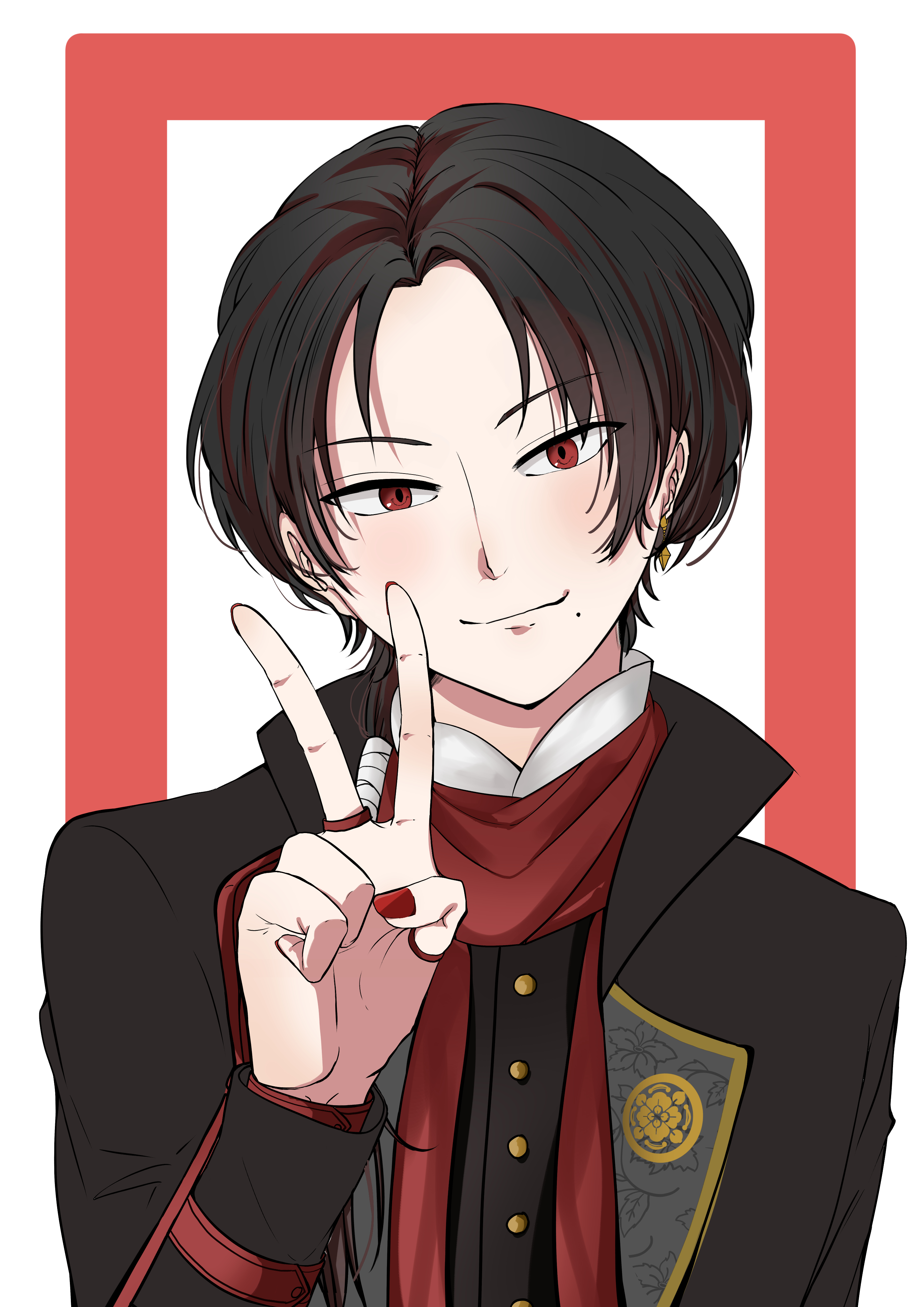◆ 手描きイラスト ◆ 刀剣乱舞　鶴丸国永　FA 2025.01.30 #刀剣乱舞 #刀剣乱舞イラスト #鶴丸国永