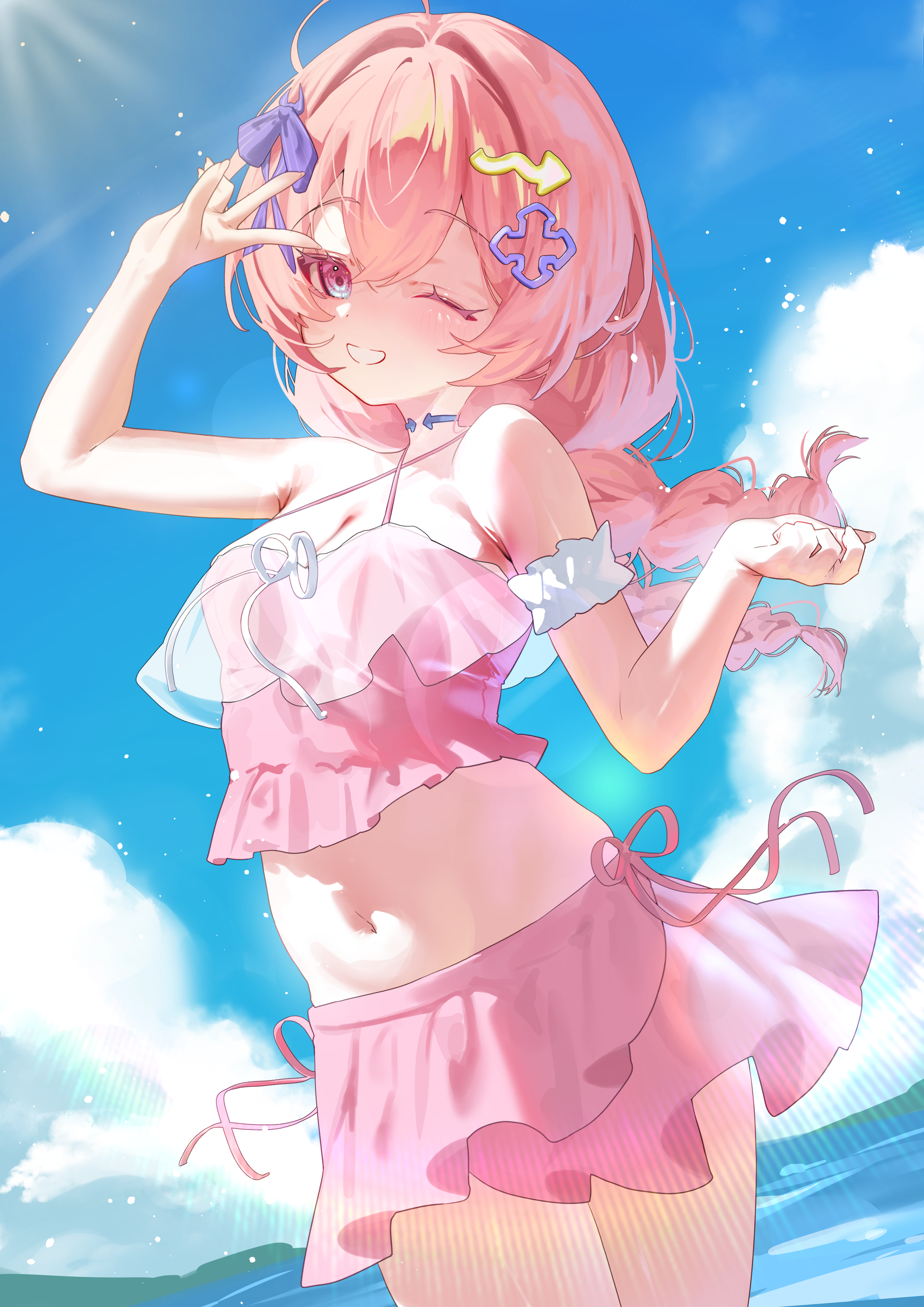 娯楽1期生　与璃つづく様　夏イラスト-1