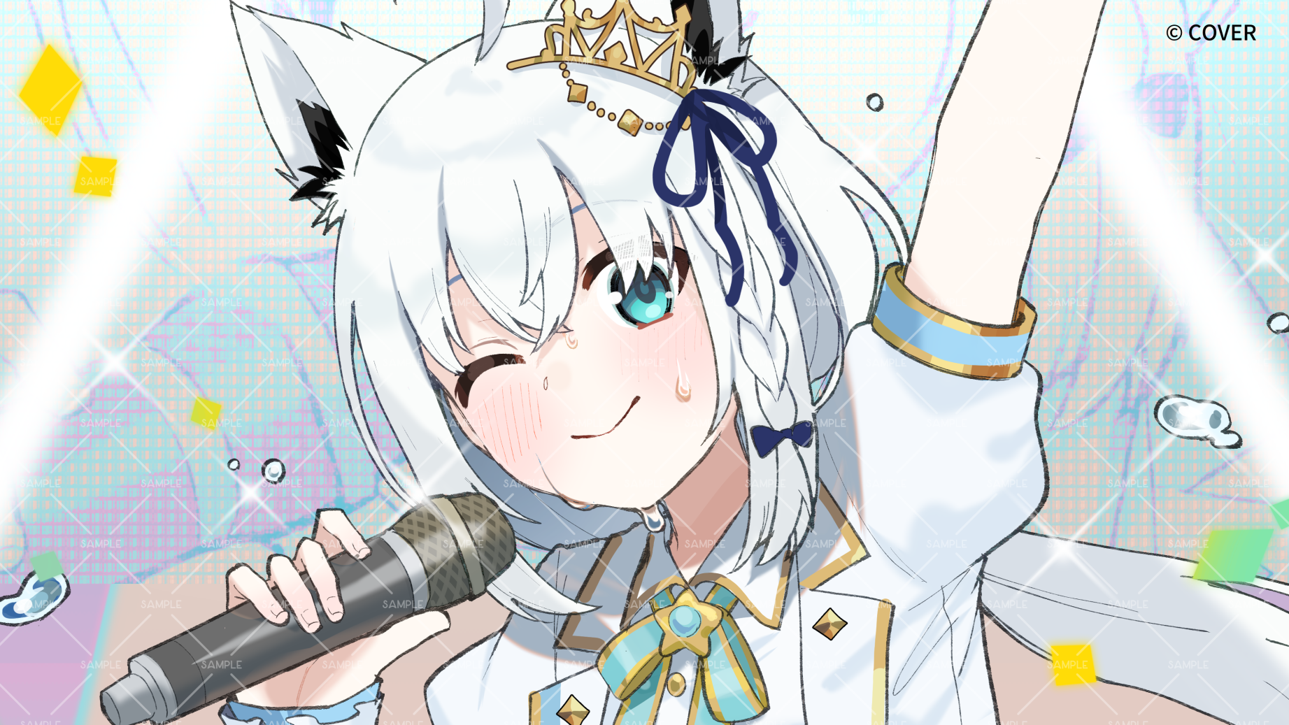 カバー株式会社 白上フブキ様「透明人間(Cover)」動画イラスト-1