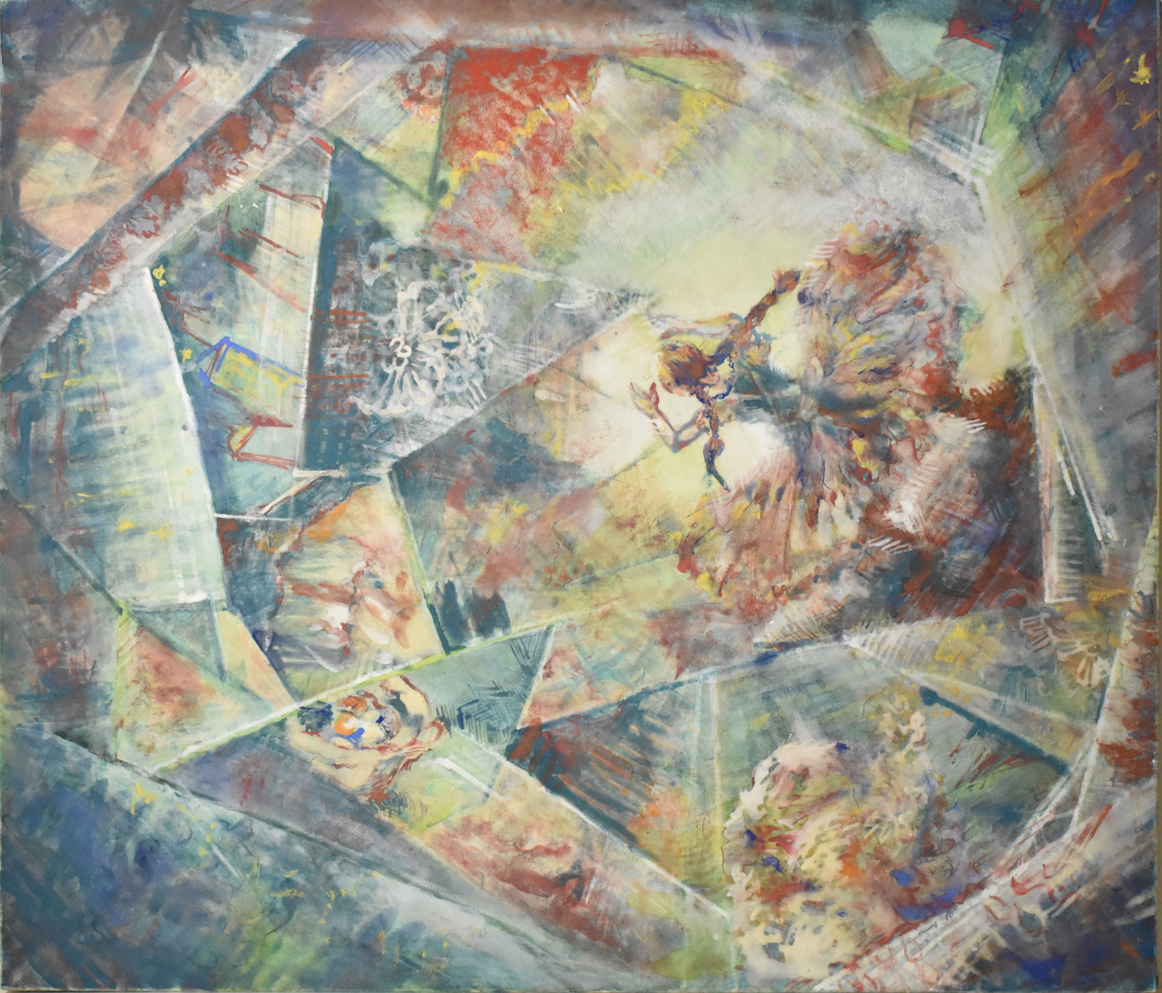 (日本画) しずくとガラスの国をでる-1