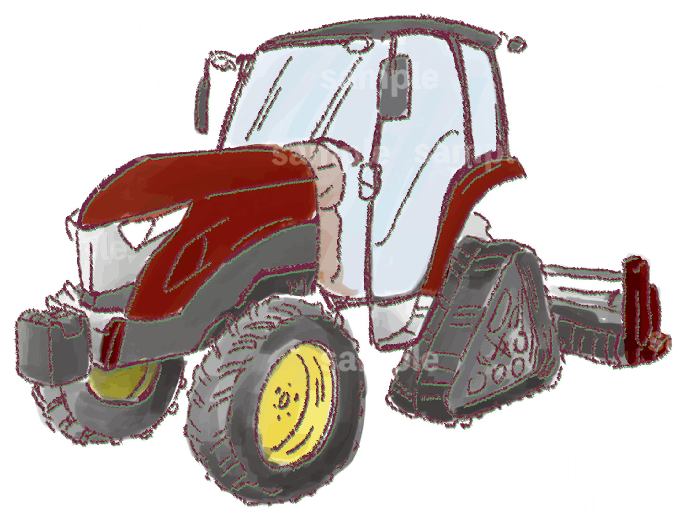 トラクターイラスト-1