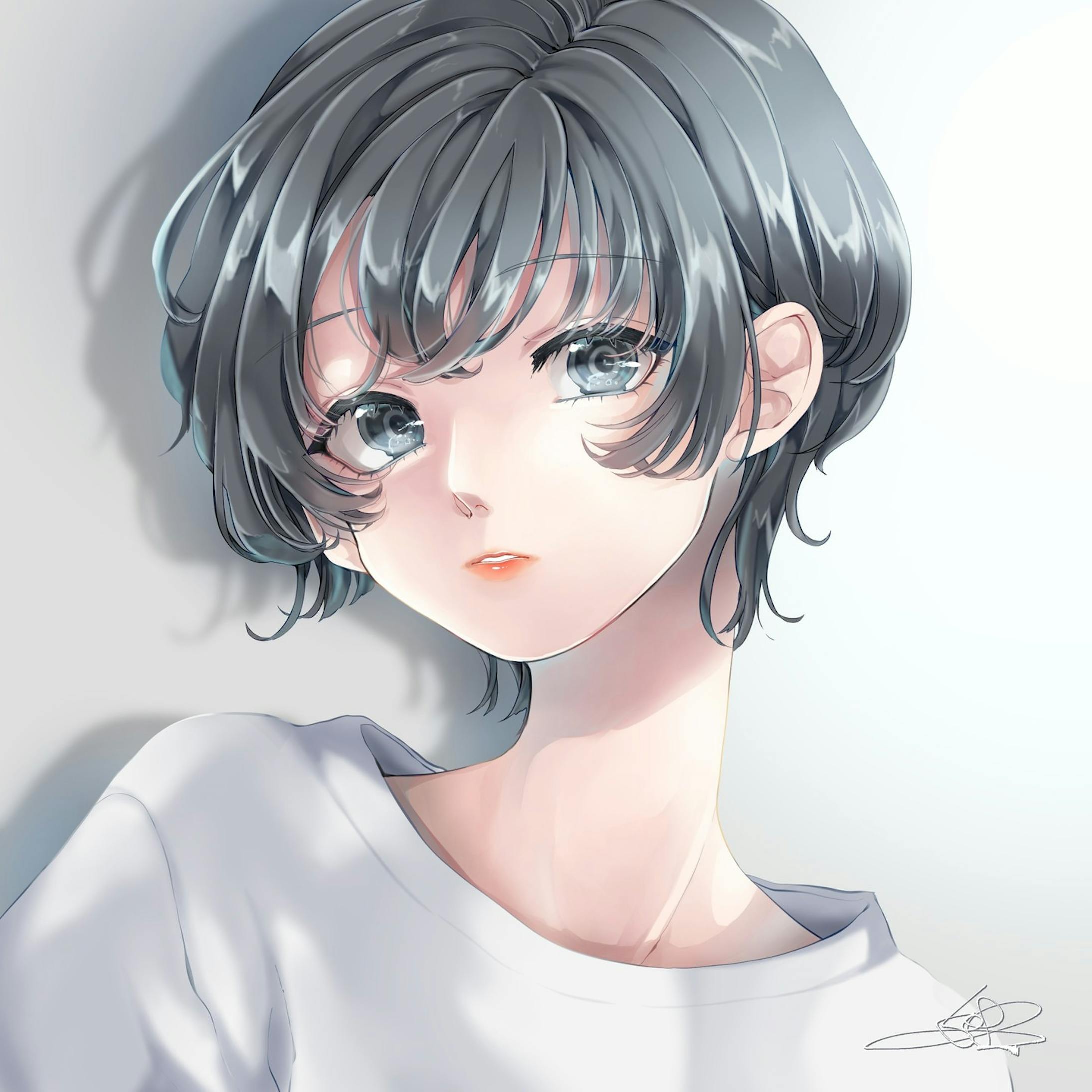 ショートカット女子のイラストを描きました。 #イラスト #illustration #art #digitalart #女の子 #女の子