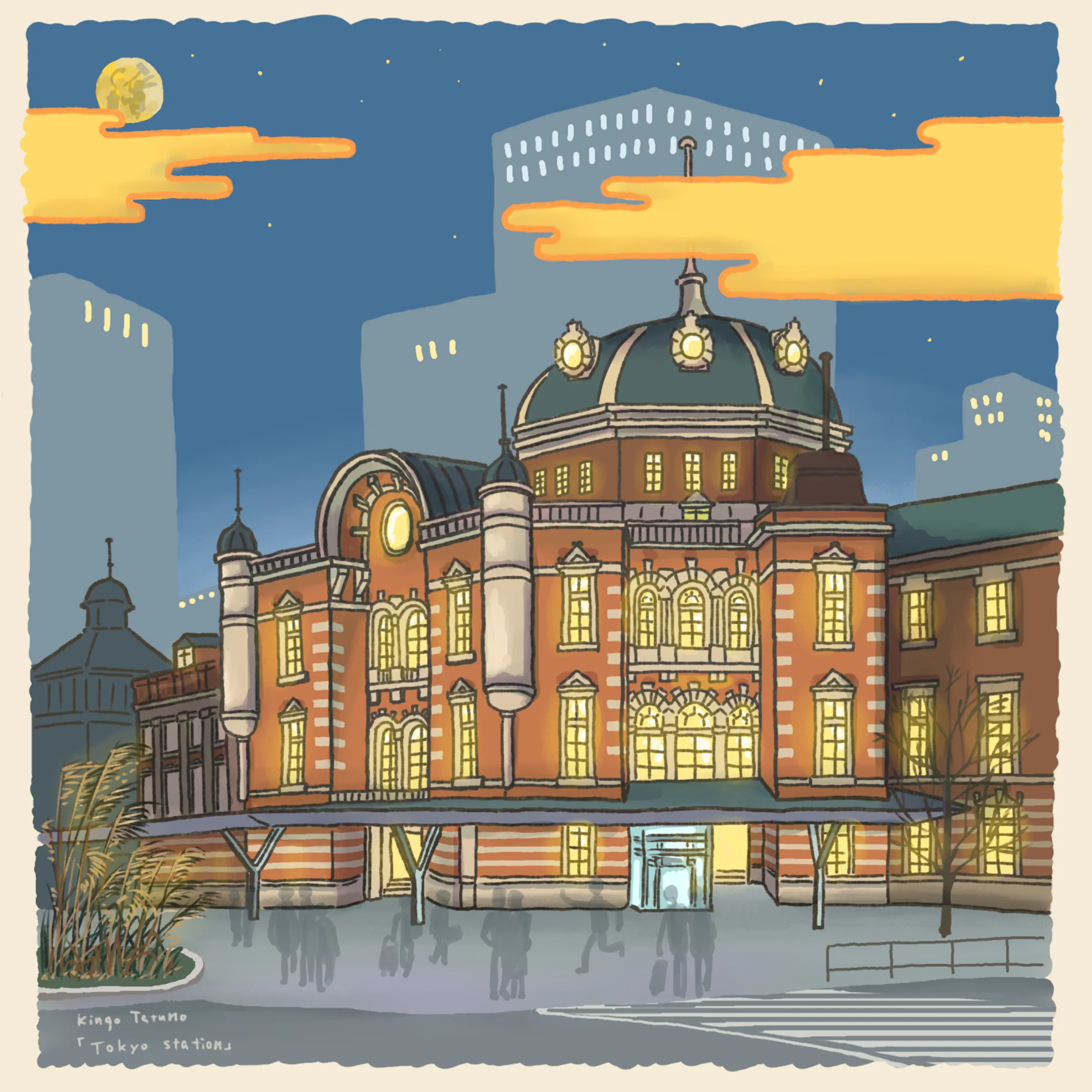建築イラスト10月 東京駅 建築イラスト10月 東京駅