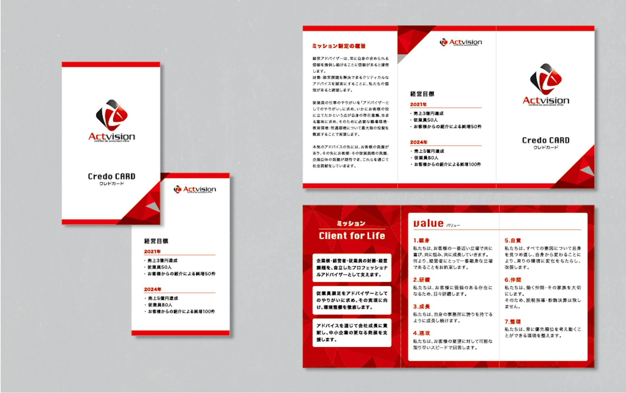 Actvision税理士法人様 クレドカード