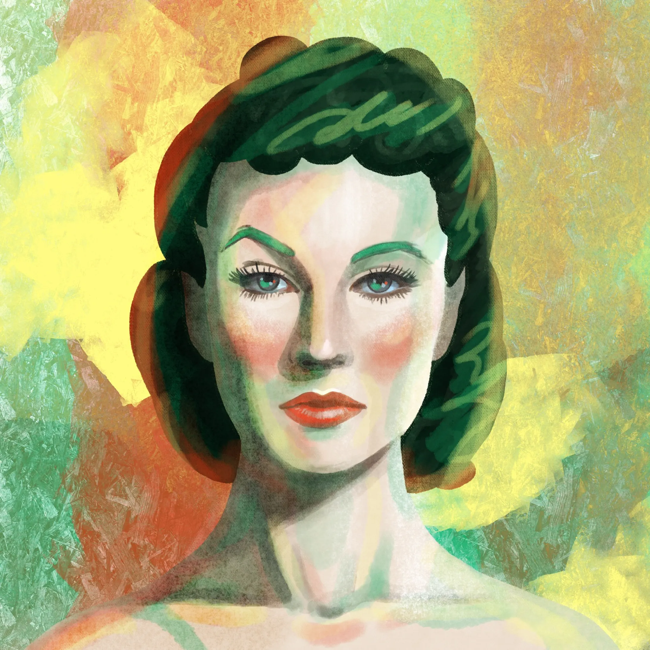 人物イラスト 油絵風