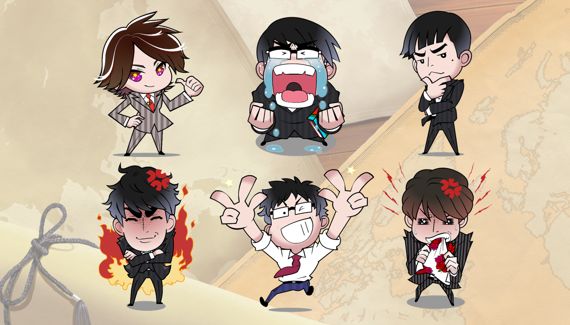 武田塾様　講師キャラクターデザイン-1