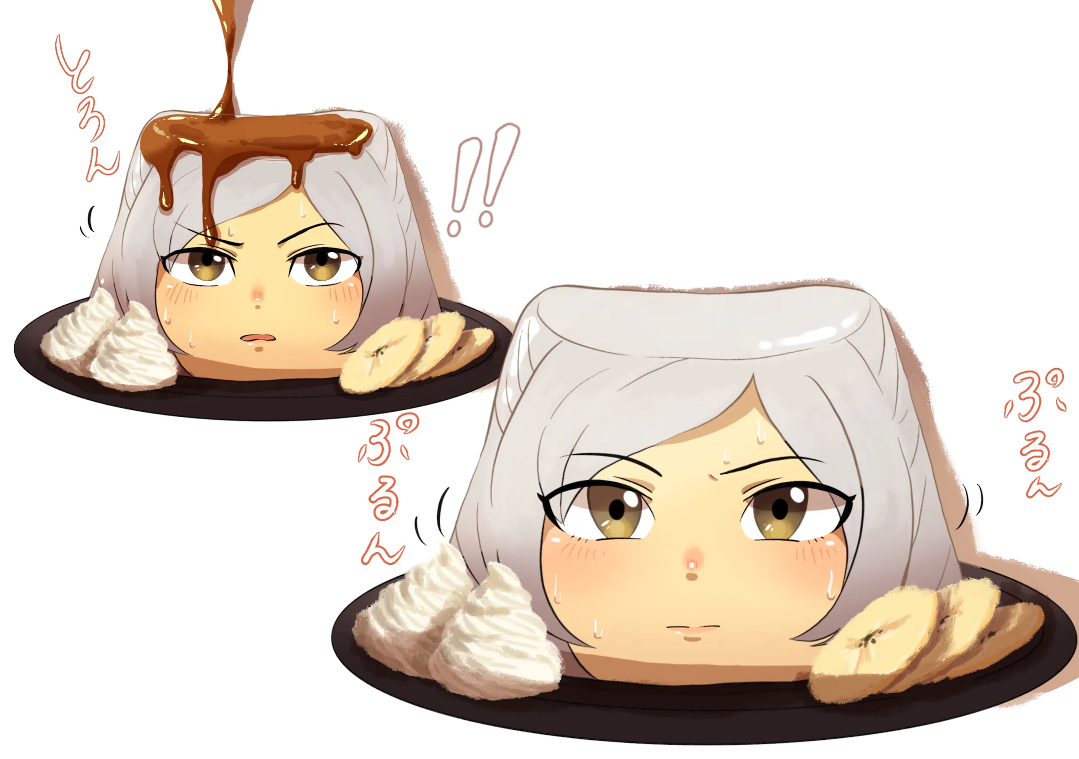 ご依頼 版権キャラのプリン化イラスト