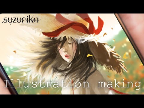 学生、イラストメイキング