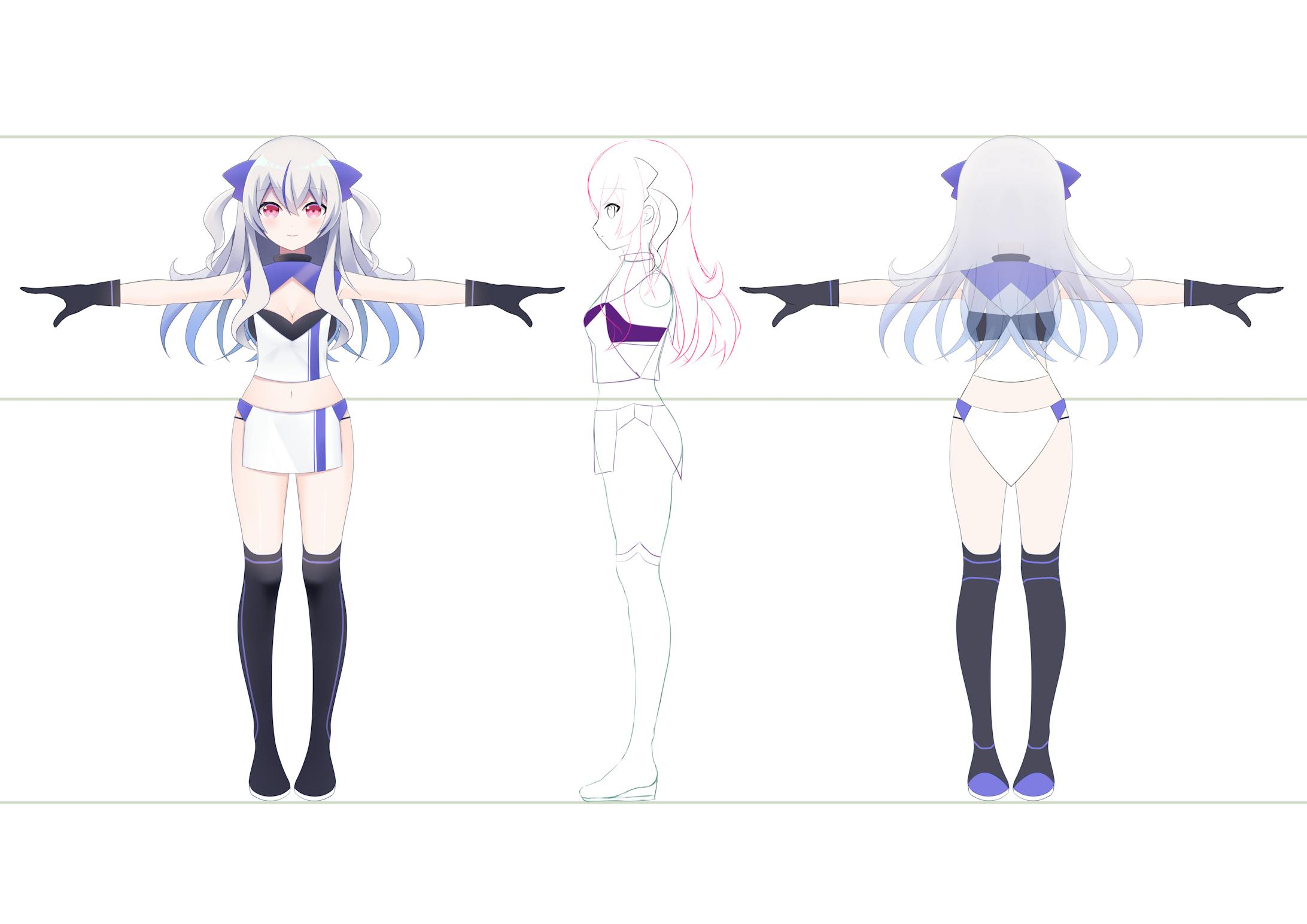 Vtuber 三面図 Vtuber 三面図