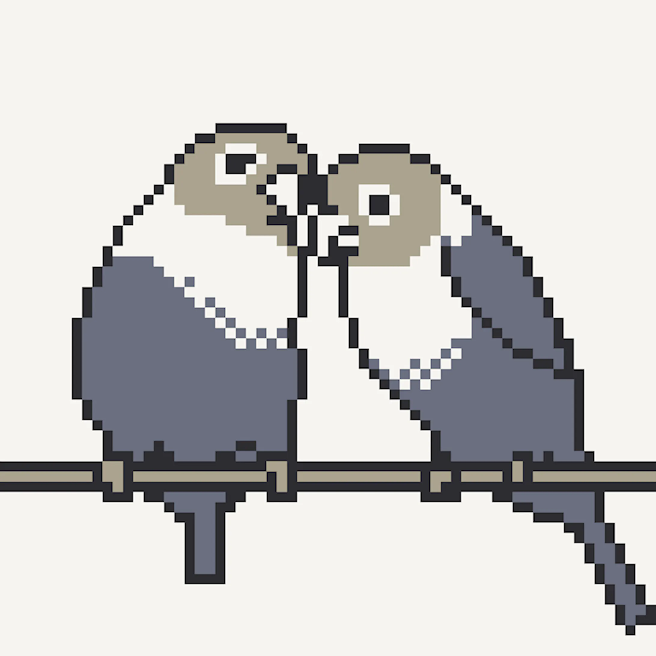 ボタンインコのドット絵