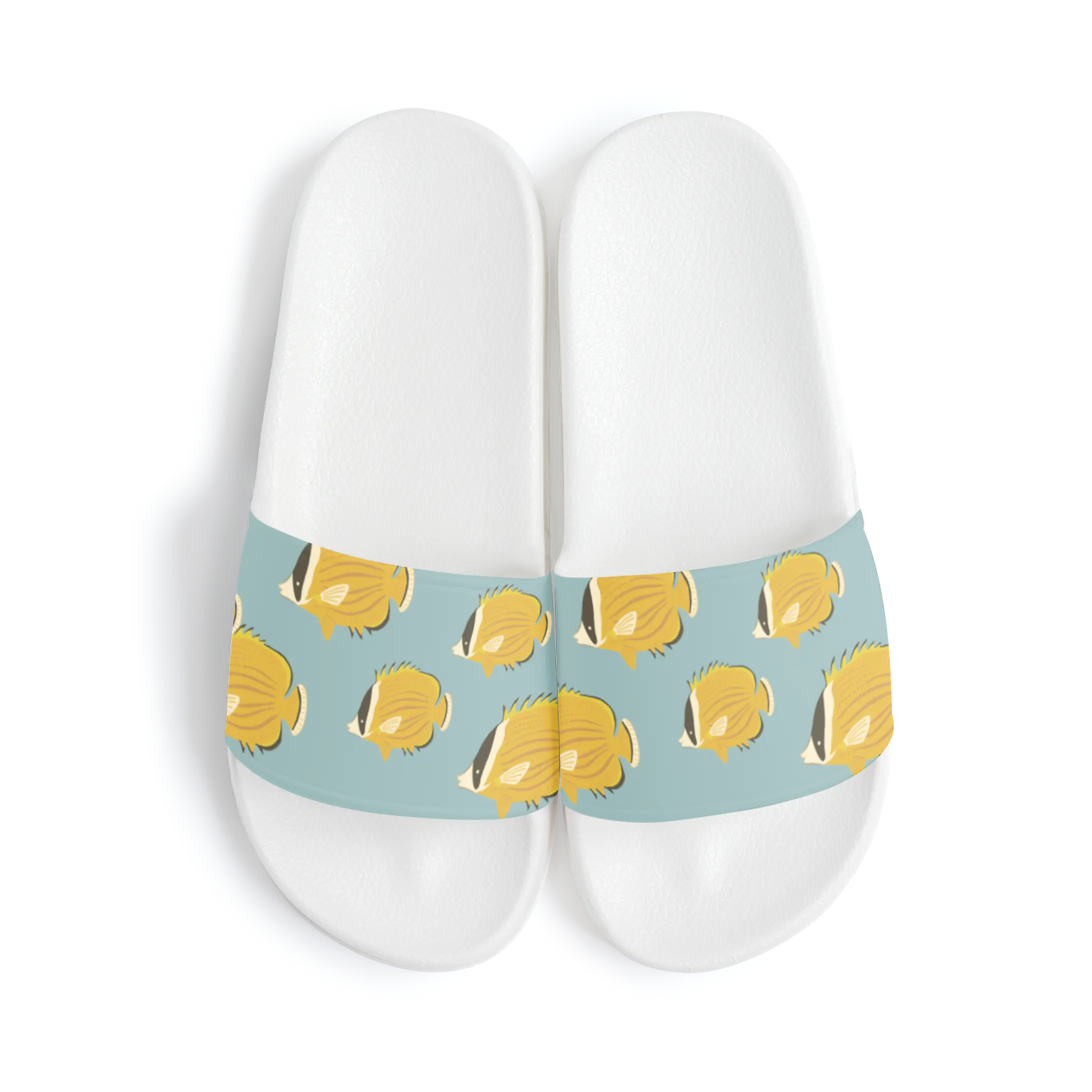 チョウチョウウオの群れイラスト