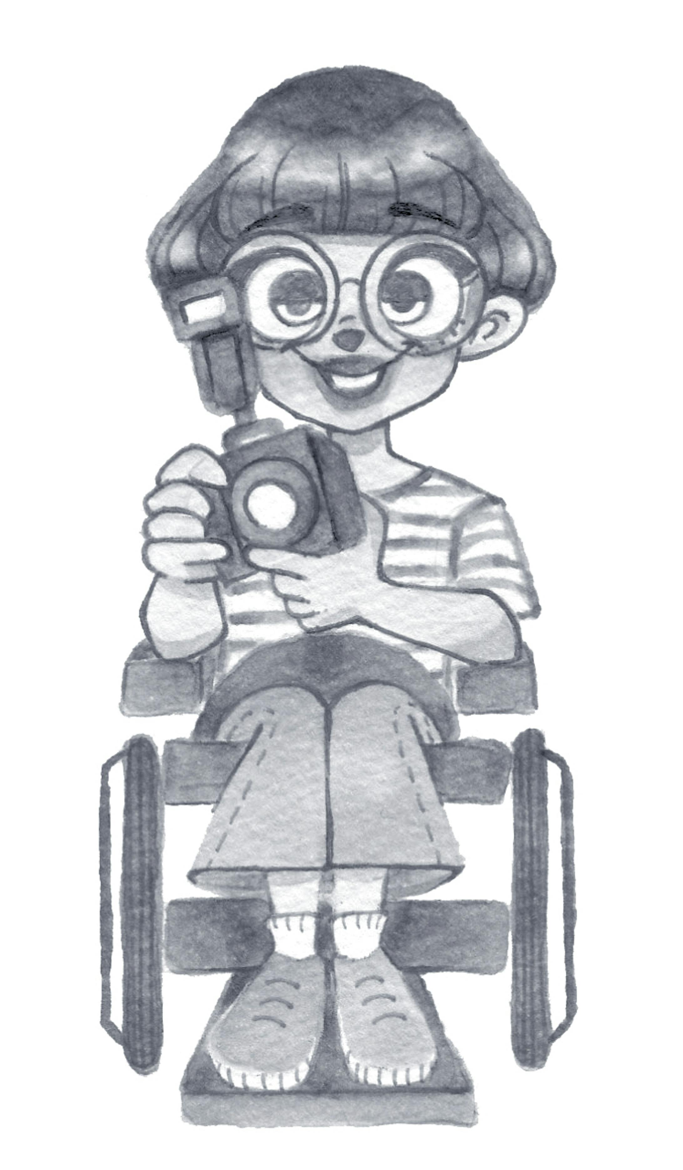 Works 車椅子フォトグラファー花恋 似顔絵イラスト Works 車椅子フォトグラファー花恋 似顔絵イラスト