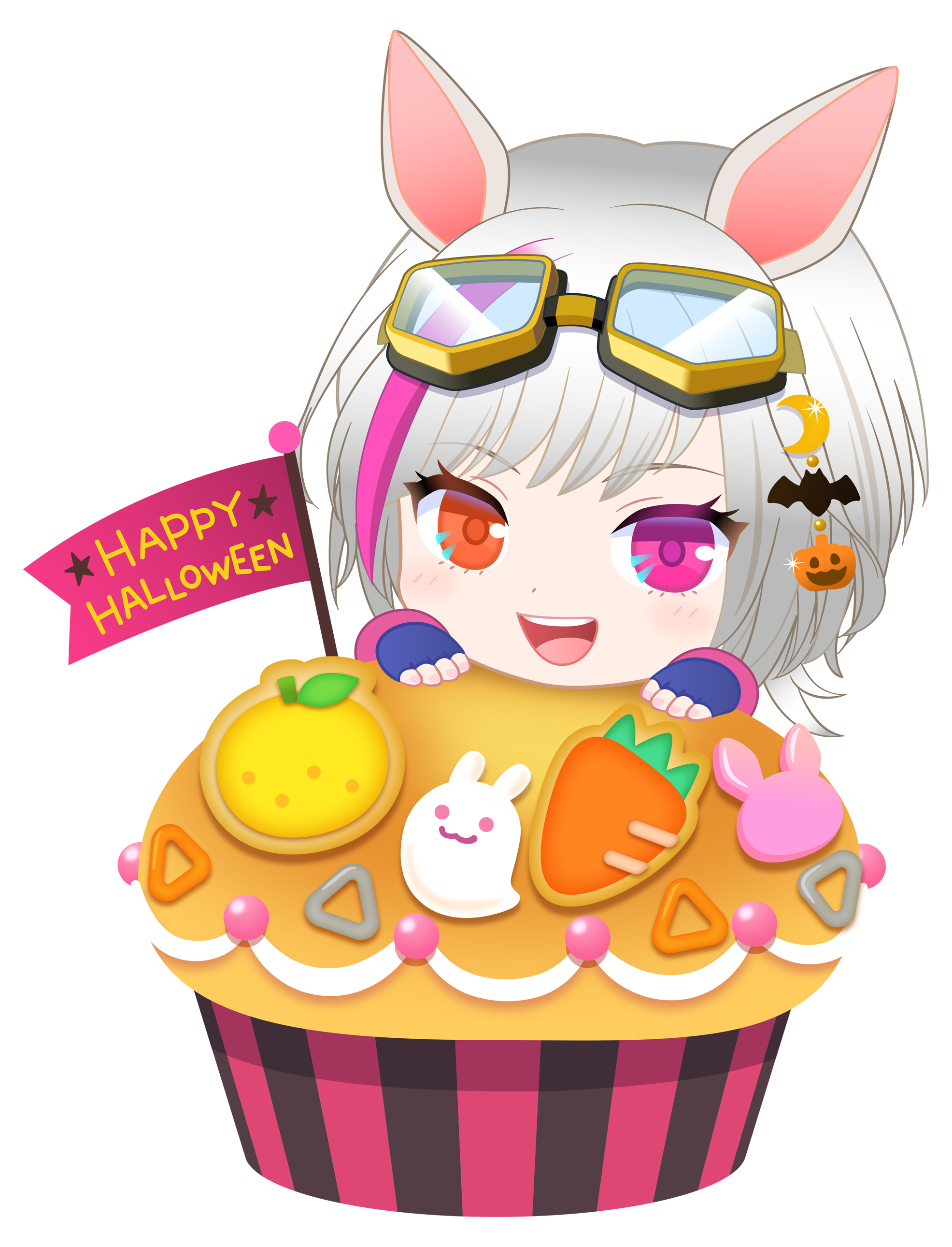 Vtuber様ハロウィンSDイラスト-1