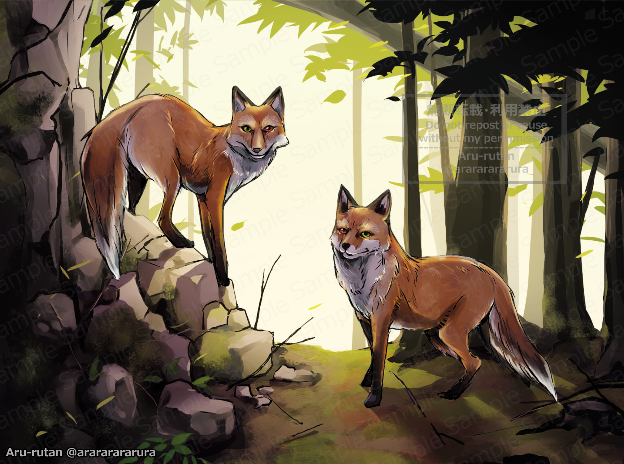 【ACGアニマルカードゲーム】「双子狐」-1