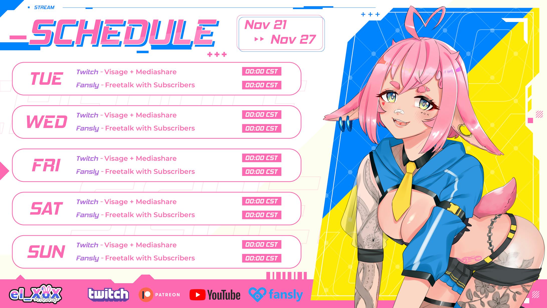 El XoX Stream Schedule el-xox-stream-schedule