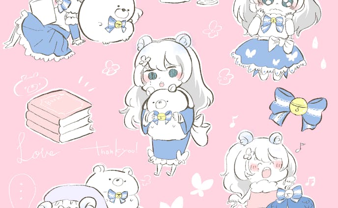 女の子のデフォルメイラスト 様々なポーズ 女の子のデフォルメイラスト 様々なポーズ