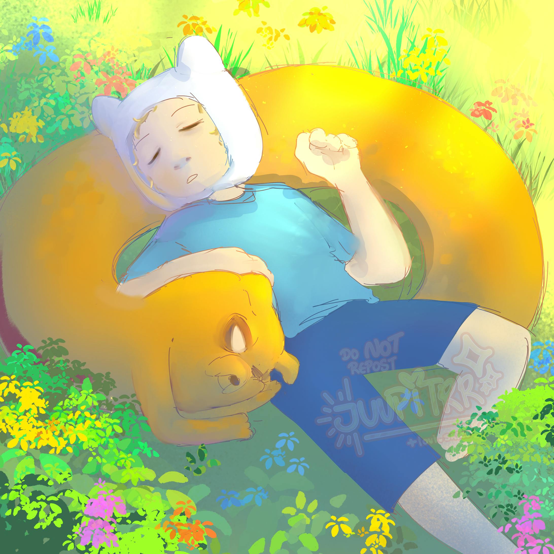 Fanart - Jake & Finn render sketch