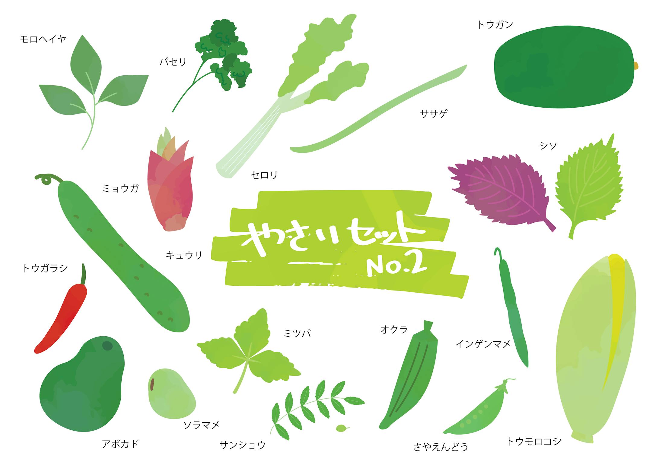 野菜・フルーツイラストセット-2