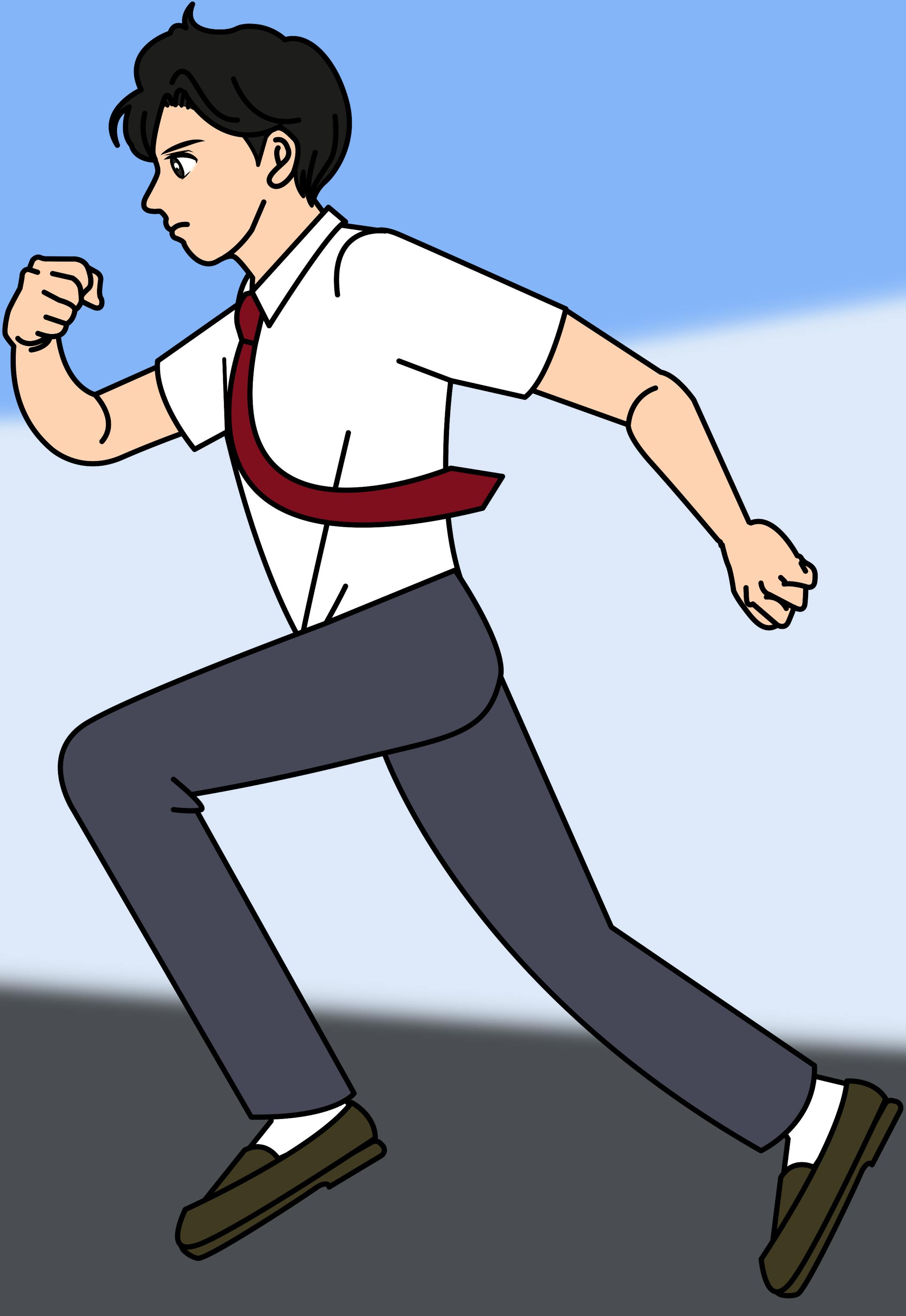 走る男子-1