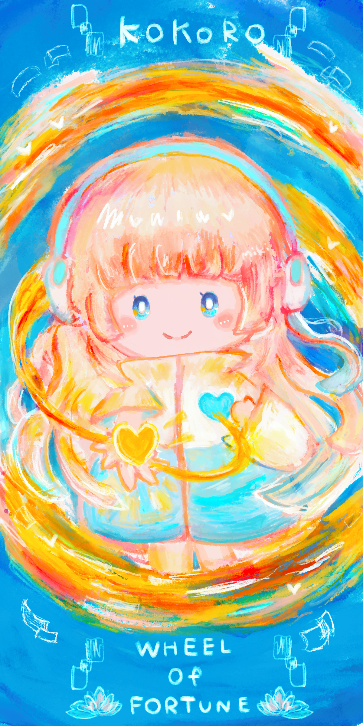 タロット風イラスト「運命の輪」WHEEL Of FORTUNE