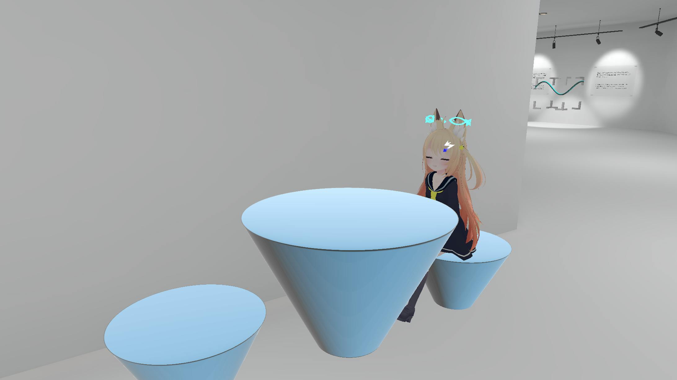 「デモ」内に配置されている4次元のテーブルと椅子 「デモ」内に配置されている4次元のテーブルと椅子