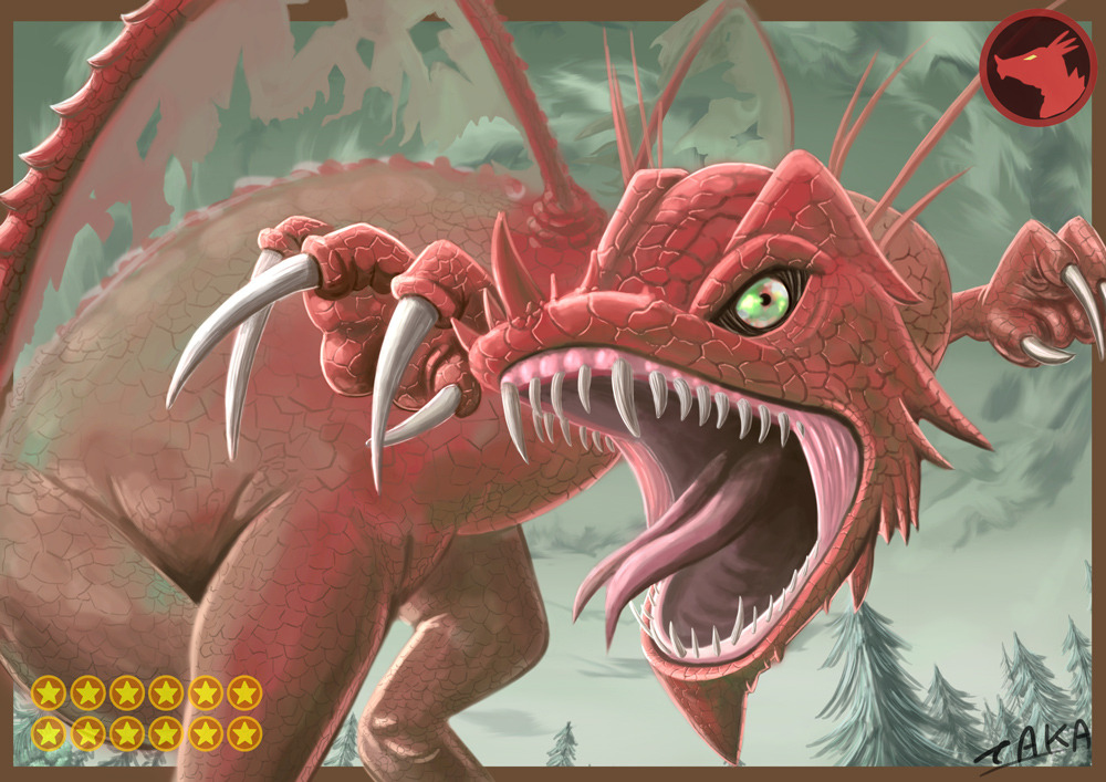 カード・ゲームのイラスト風ドラゴン-1
