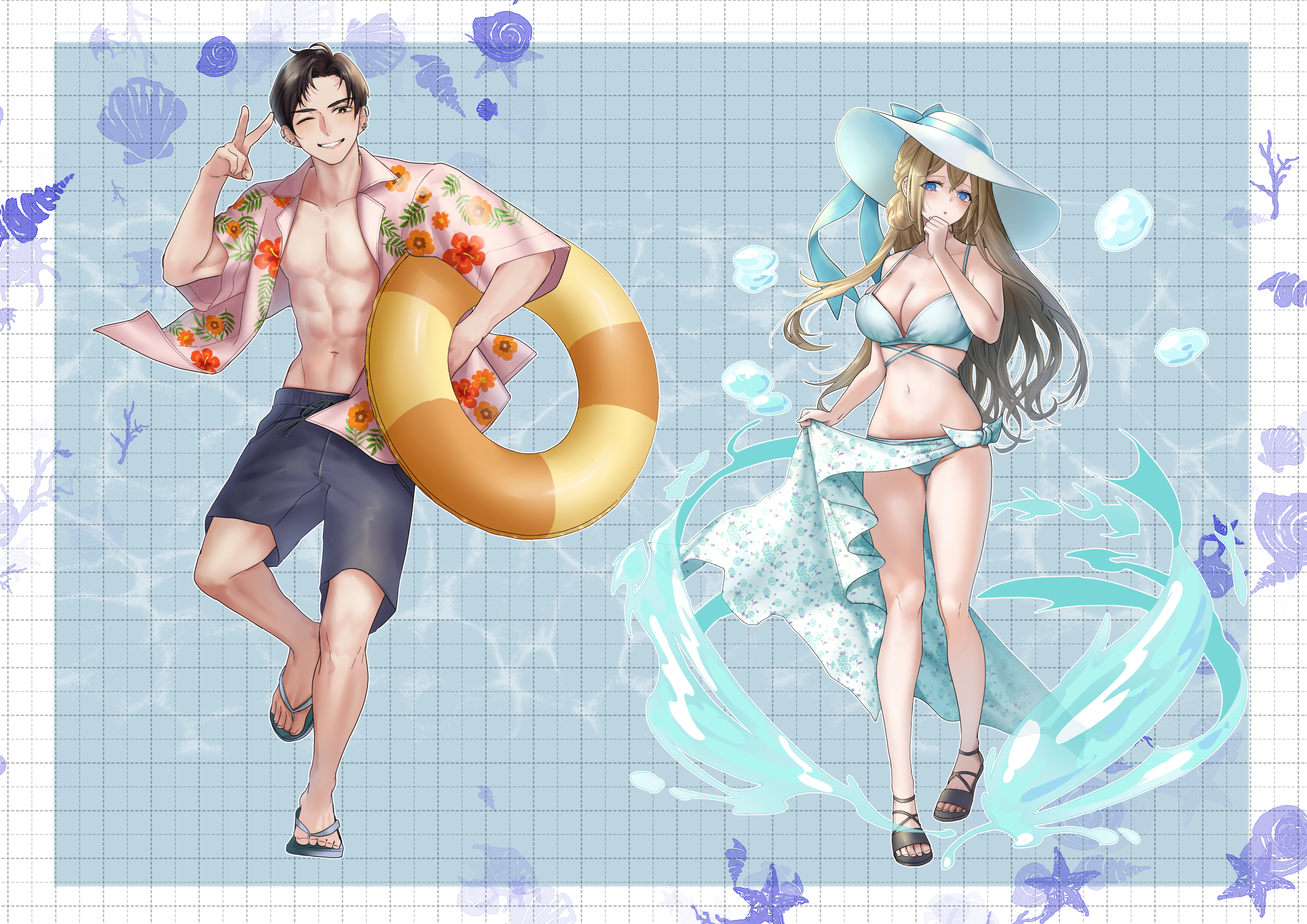 自主制作キャラクター(水着イラスト)-1