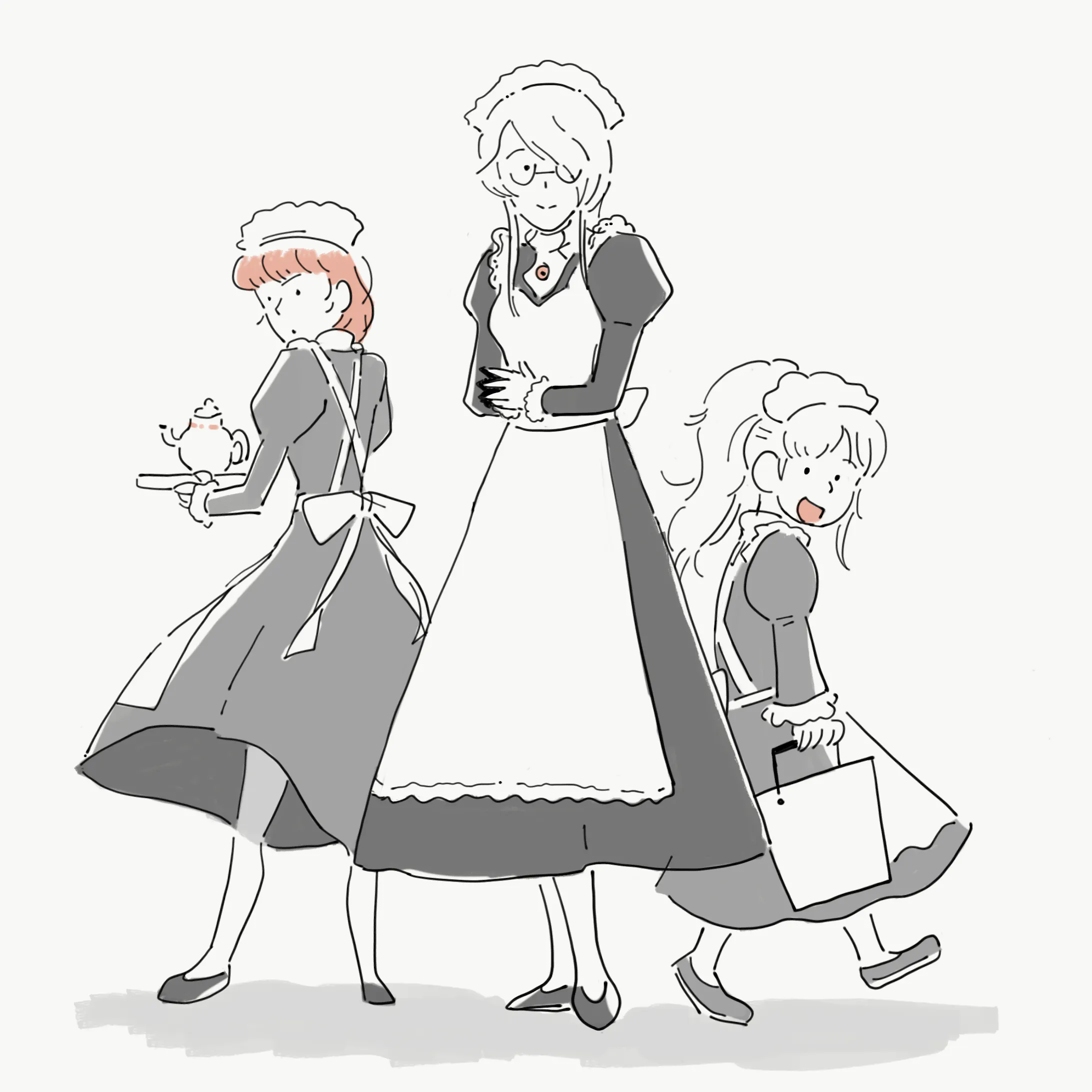 女性たち２ 色イラスト 美肌モード