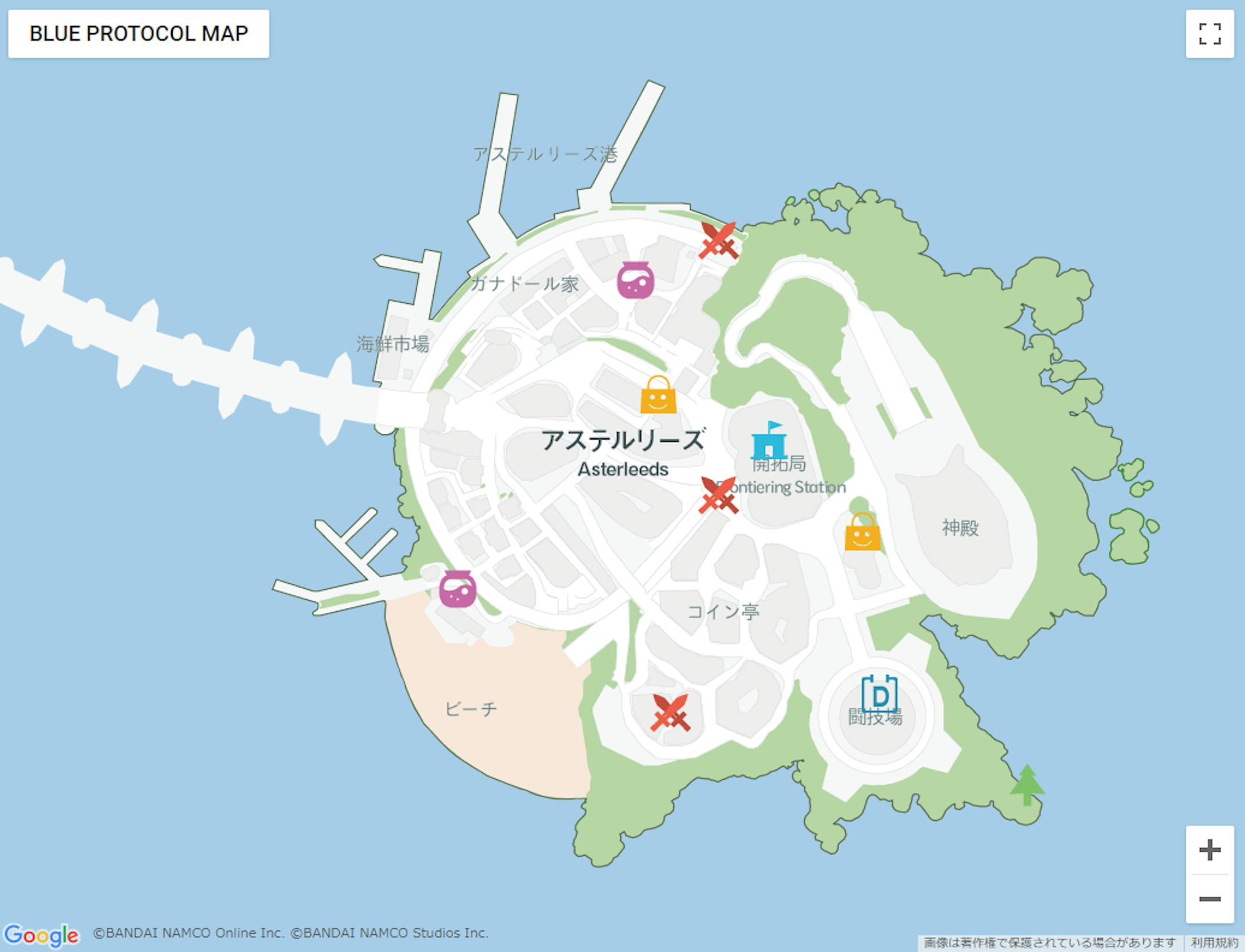 ▲ Google Map 風のブルプロマップファンアート ▲ Google Map 風のブルプロマップファンアート