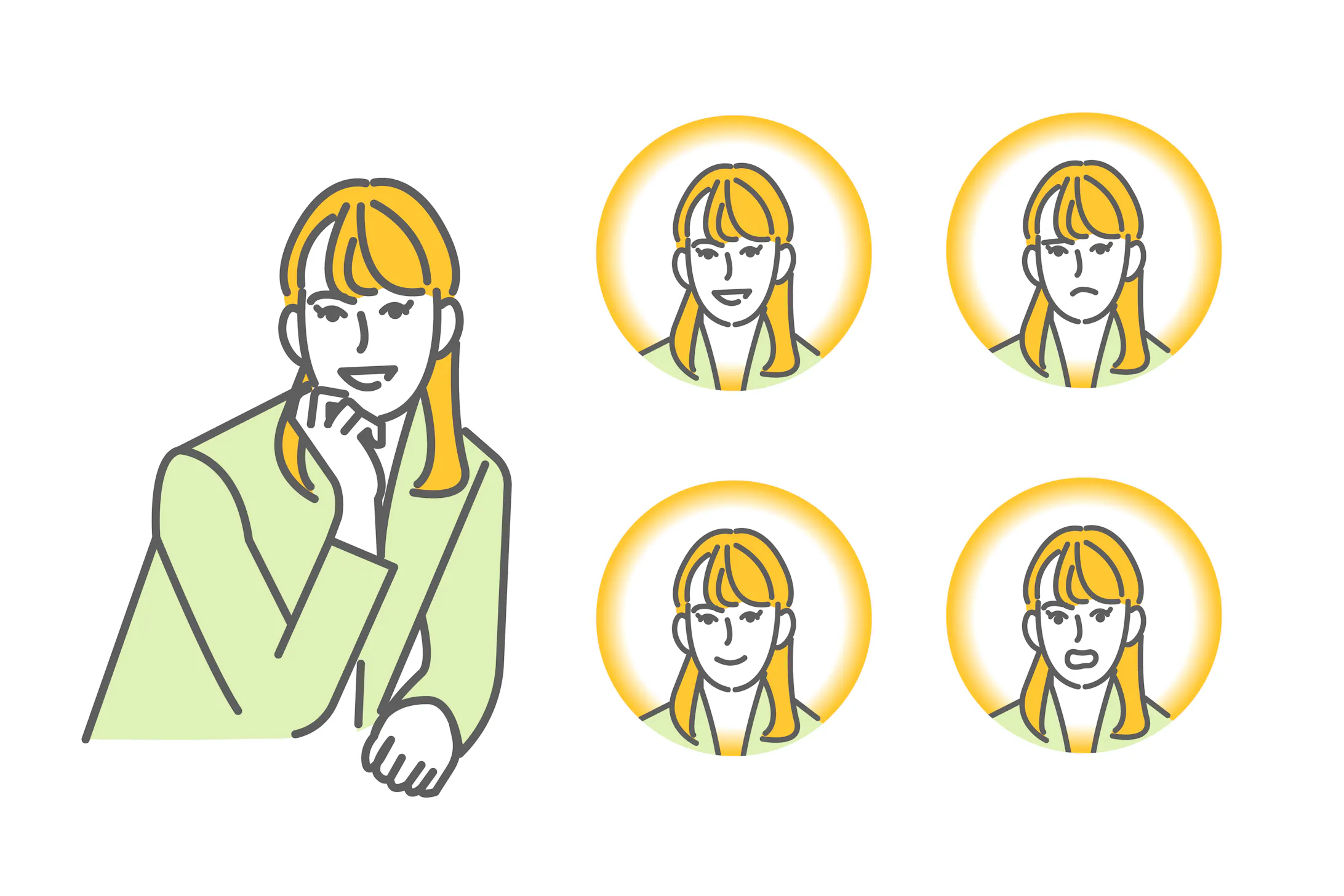 ビジネスマンのアイコンセット