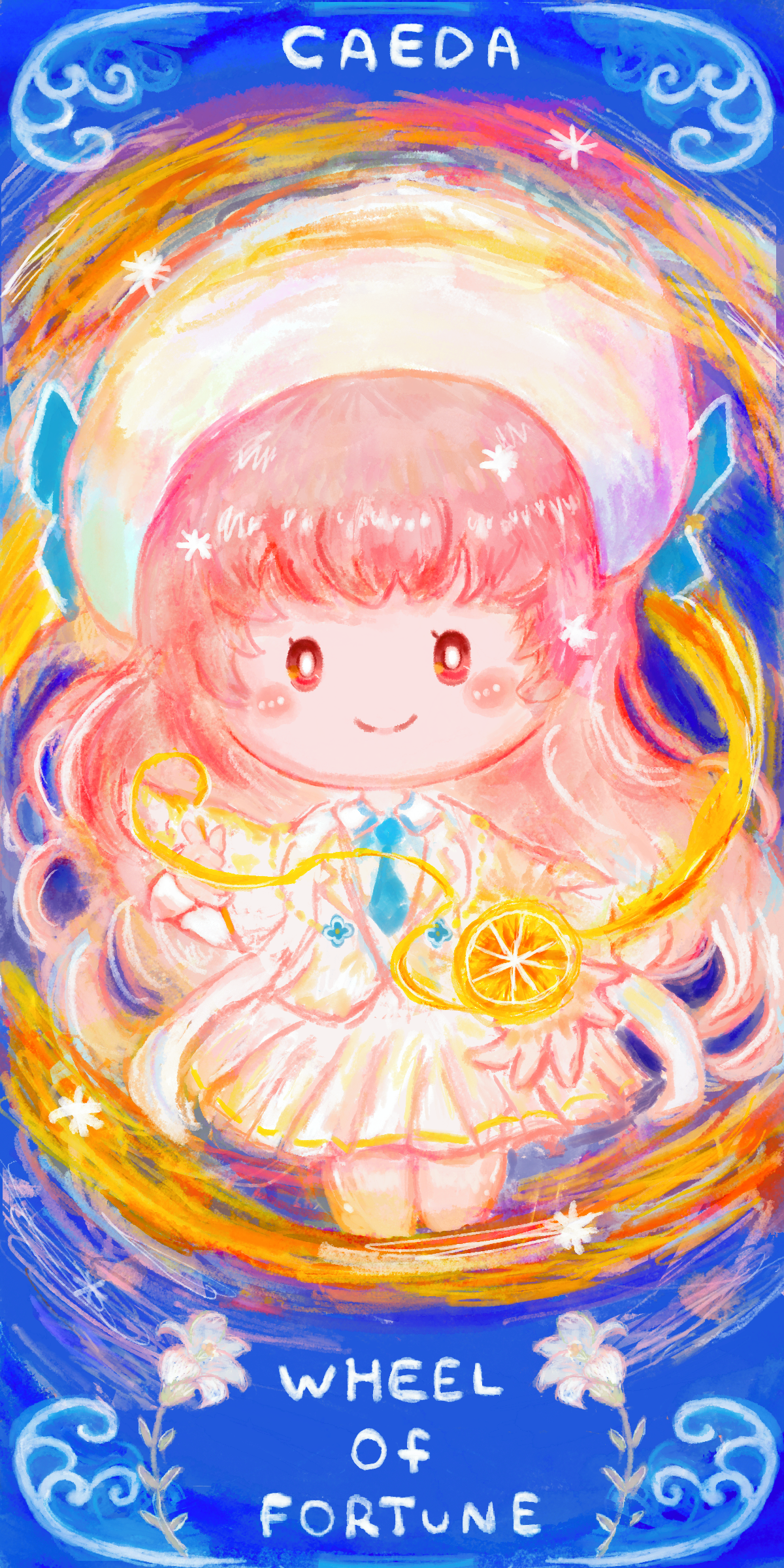 タロット風イラスト「運命の輪」WHEEL Of FORTUNE