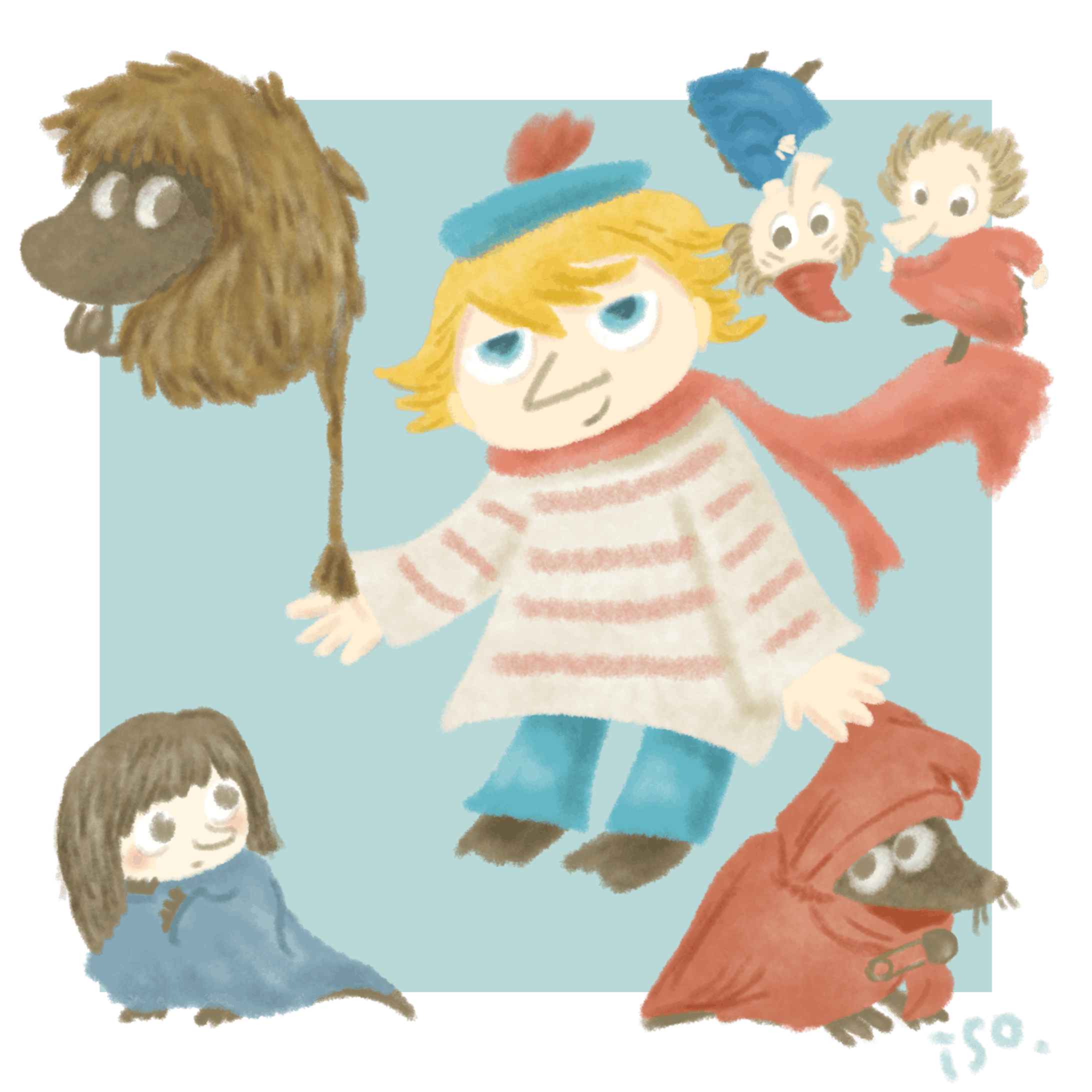 主線なしイラスト練習・ムーミン谷の住人-1
