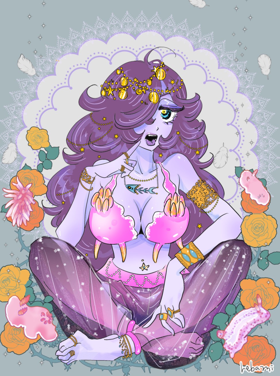 イラスト海の魔女ウミウシブラ胡坐-1