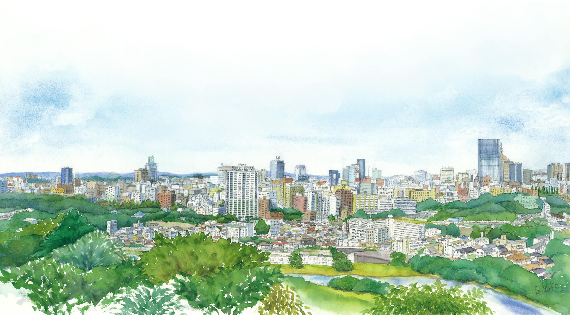 水彩風景-1