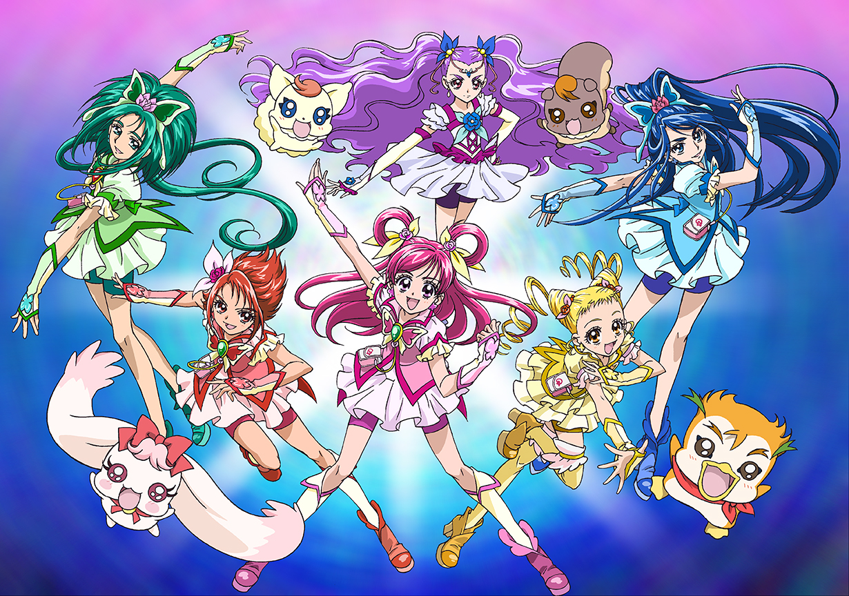 配信用背景、プリキュア